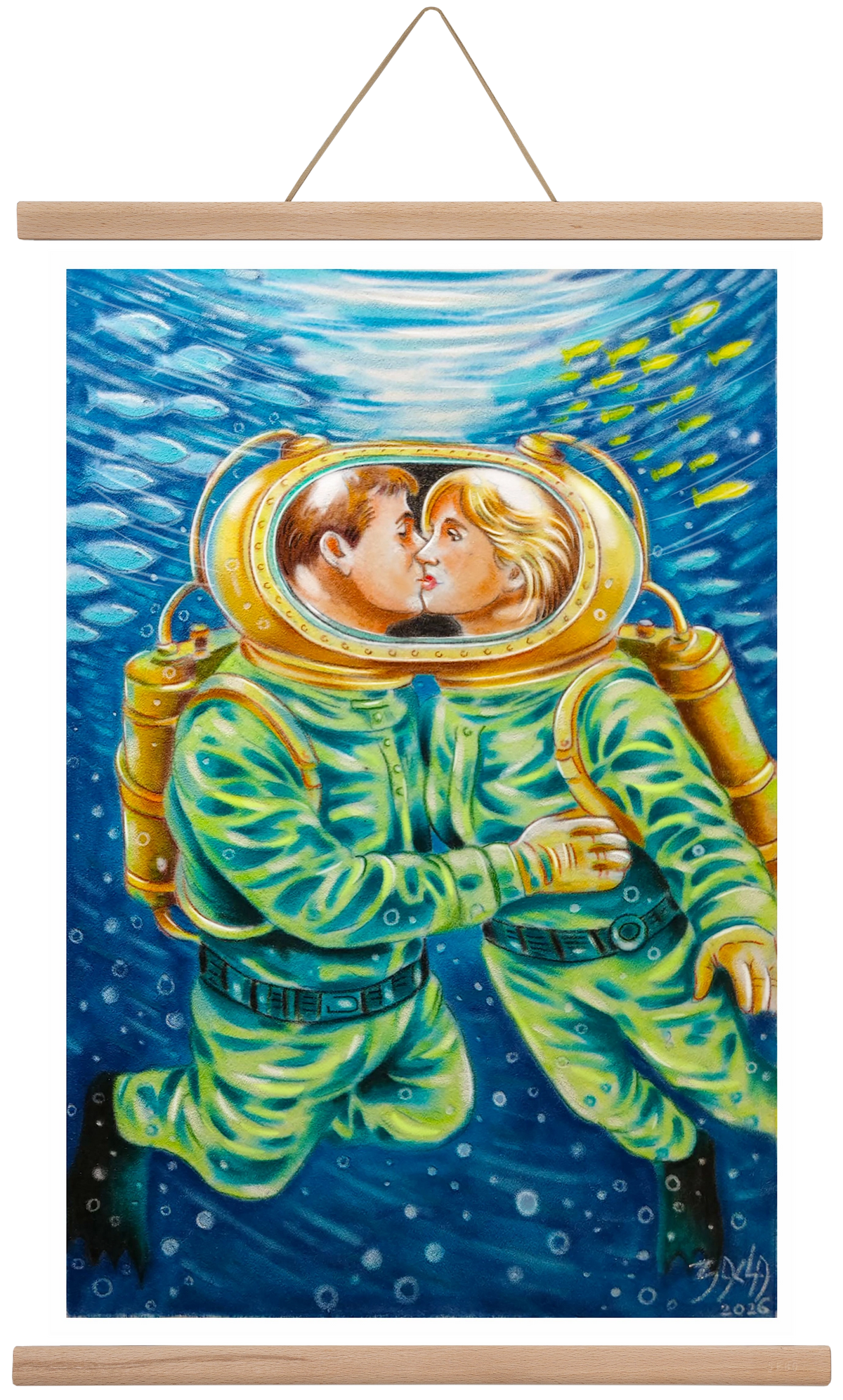 love, 40x60 cm (40x60 cm), Tölgy akasztó