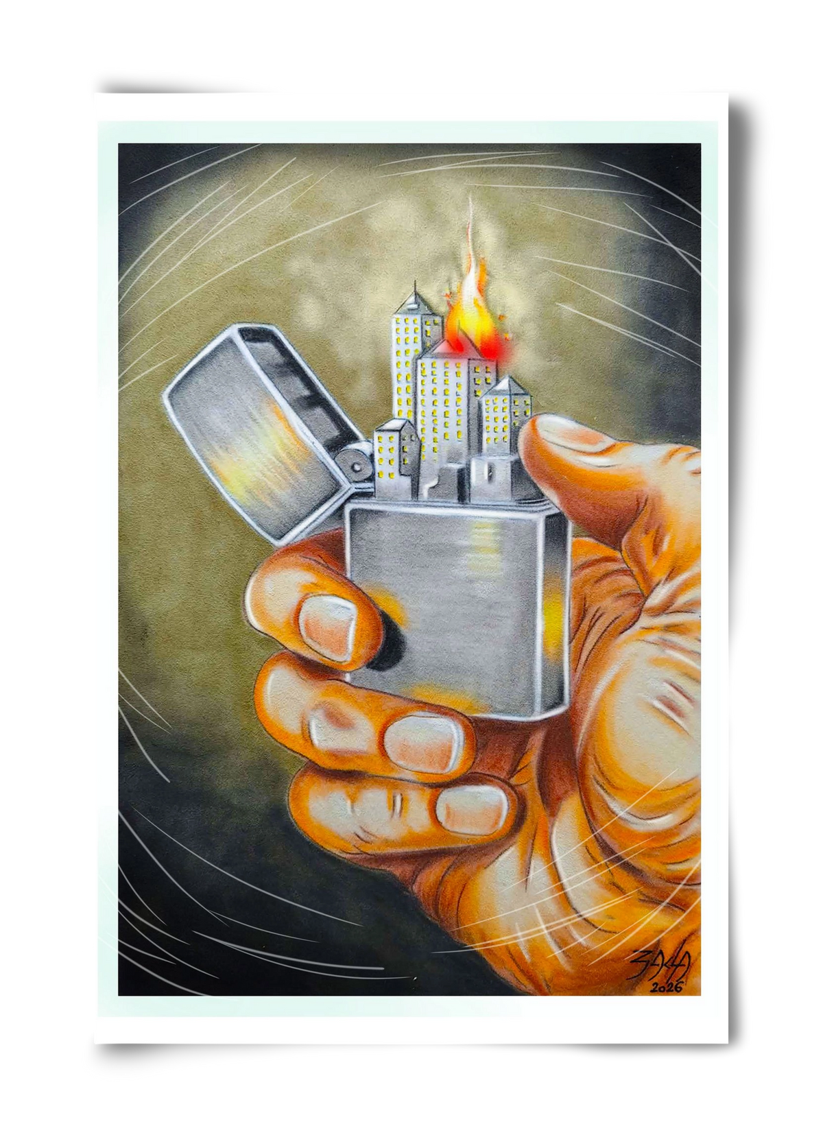 gas, 40x60 cm, Keret nélkül