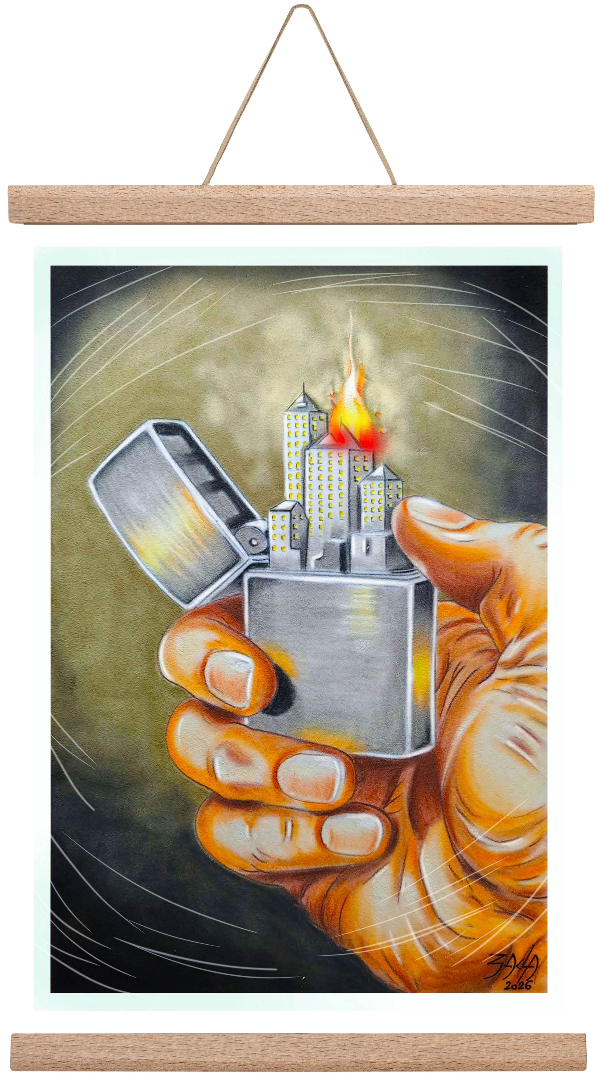 gas, 30x45 cm (30x45 cm), Tölgy akasztó