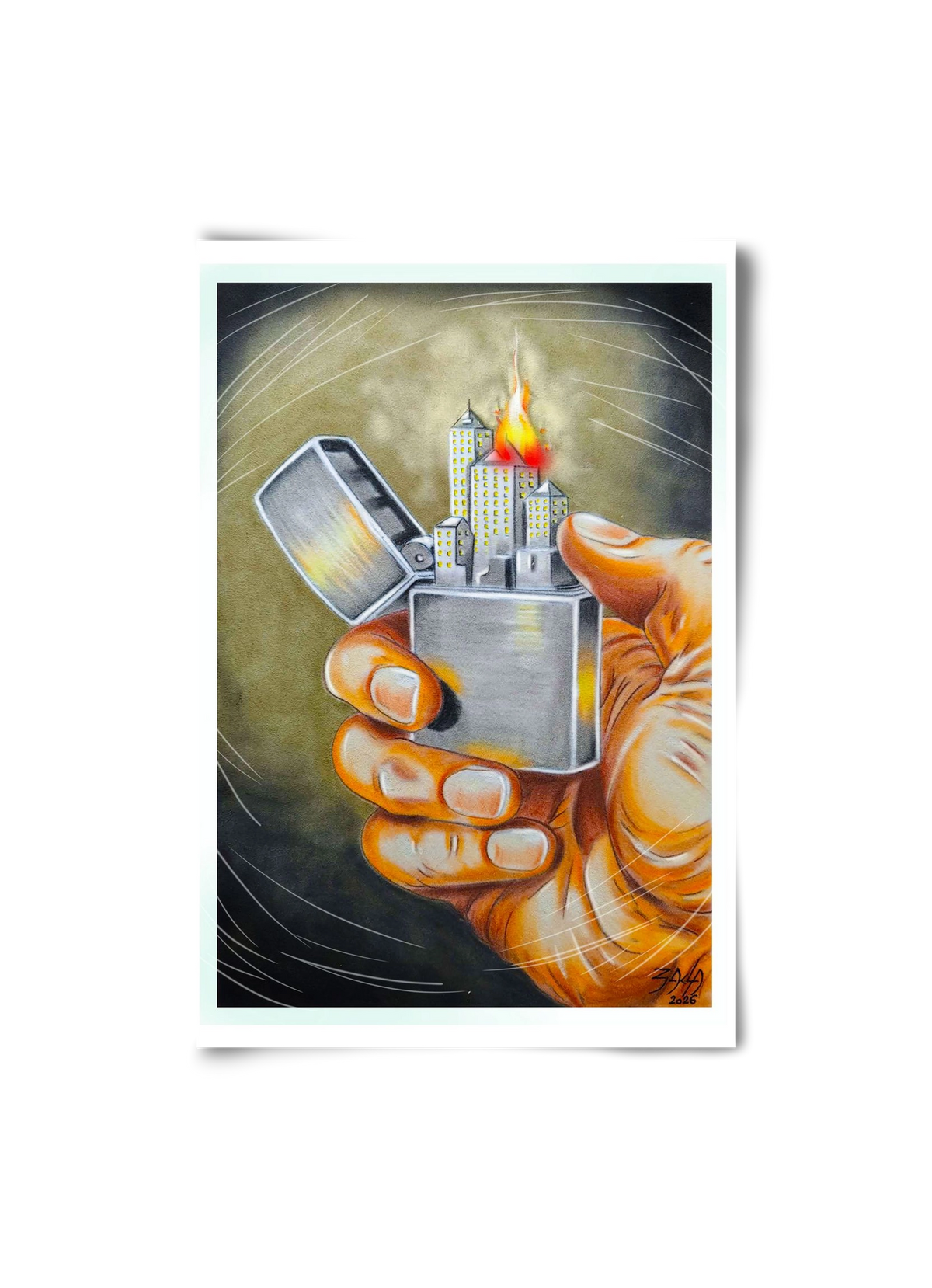 gas, 20x30 cm, Keret nélkül
