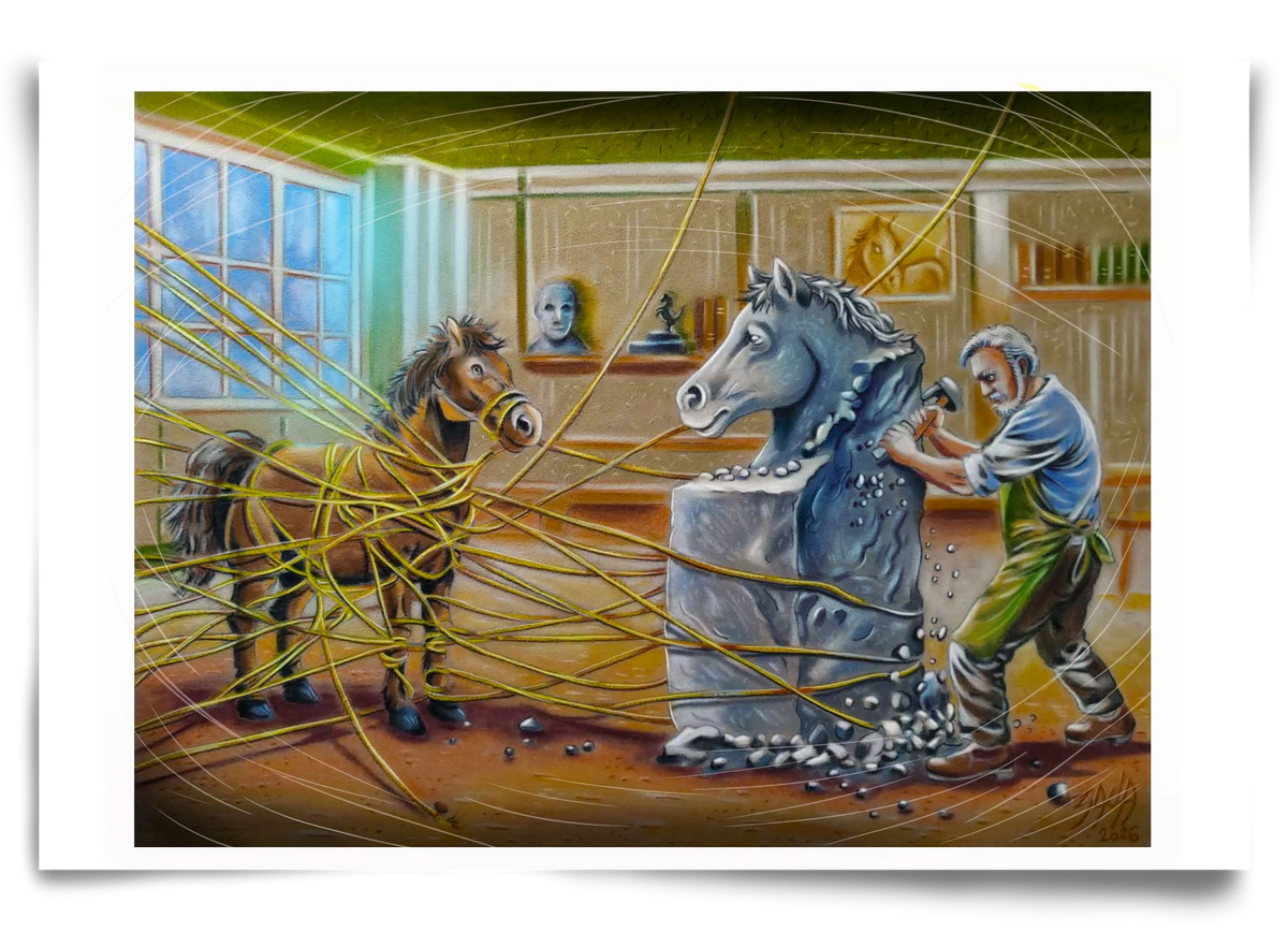 horse, 90x60 cm, Keret nélkül