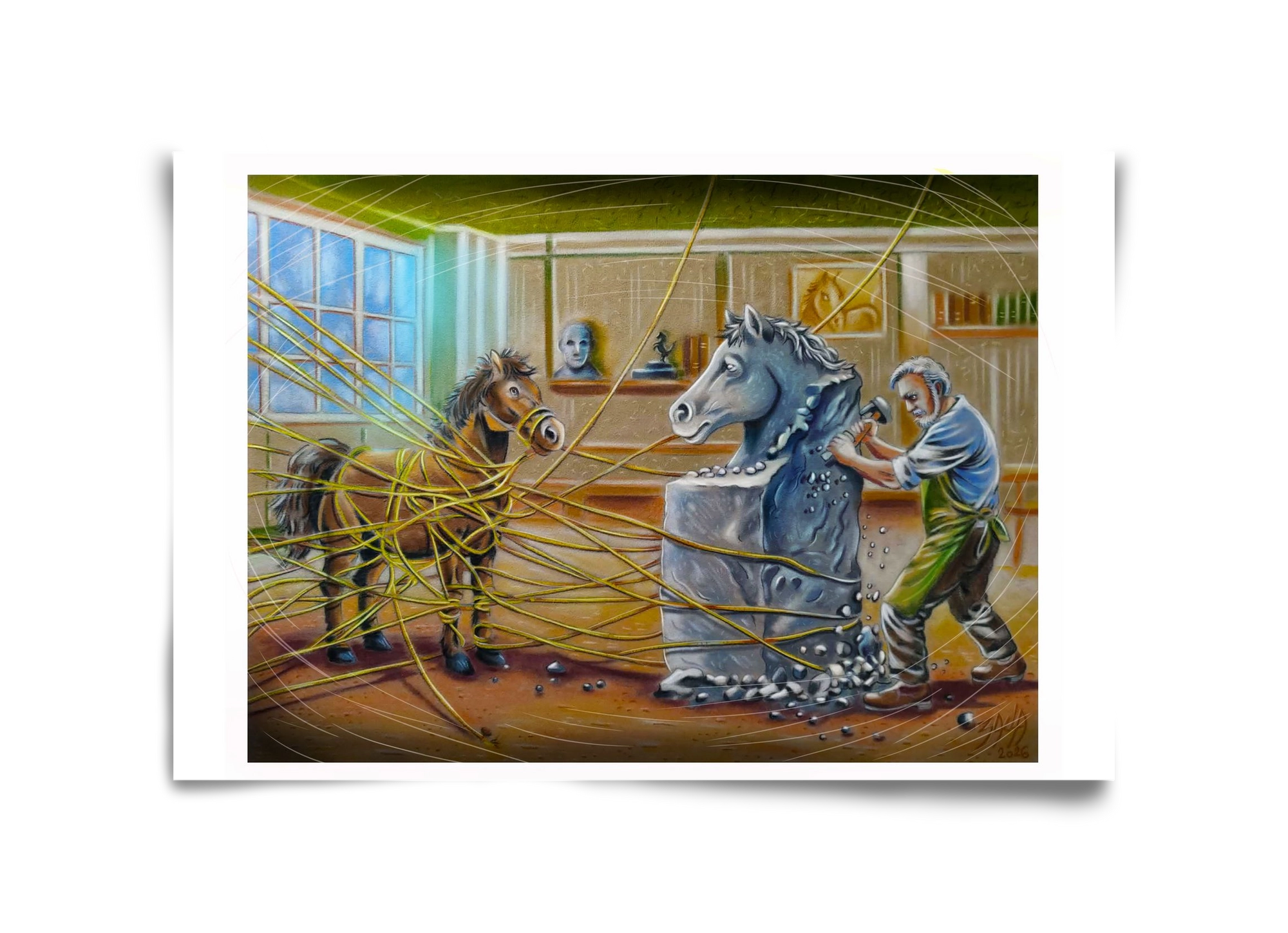 horse, 45x30 cm, Keret nélkül