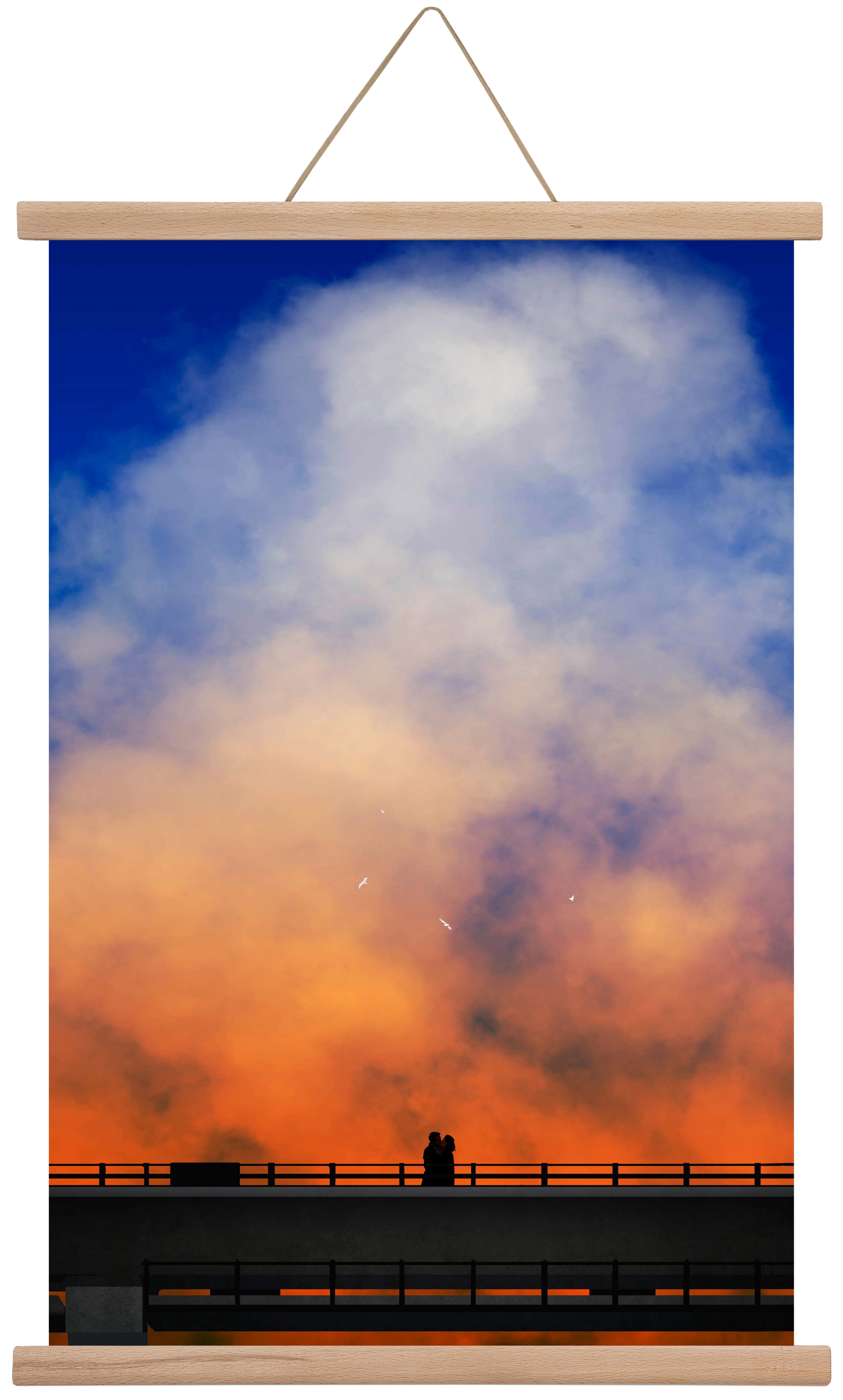 Love tide, 40x60 cm (40x60 cm), Tölgy akasztó