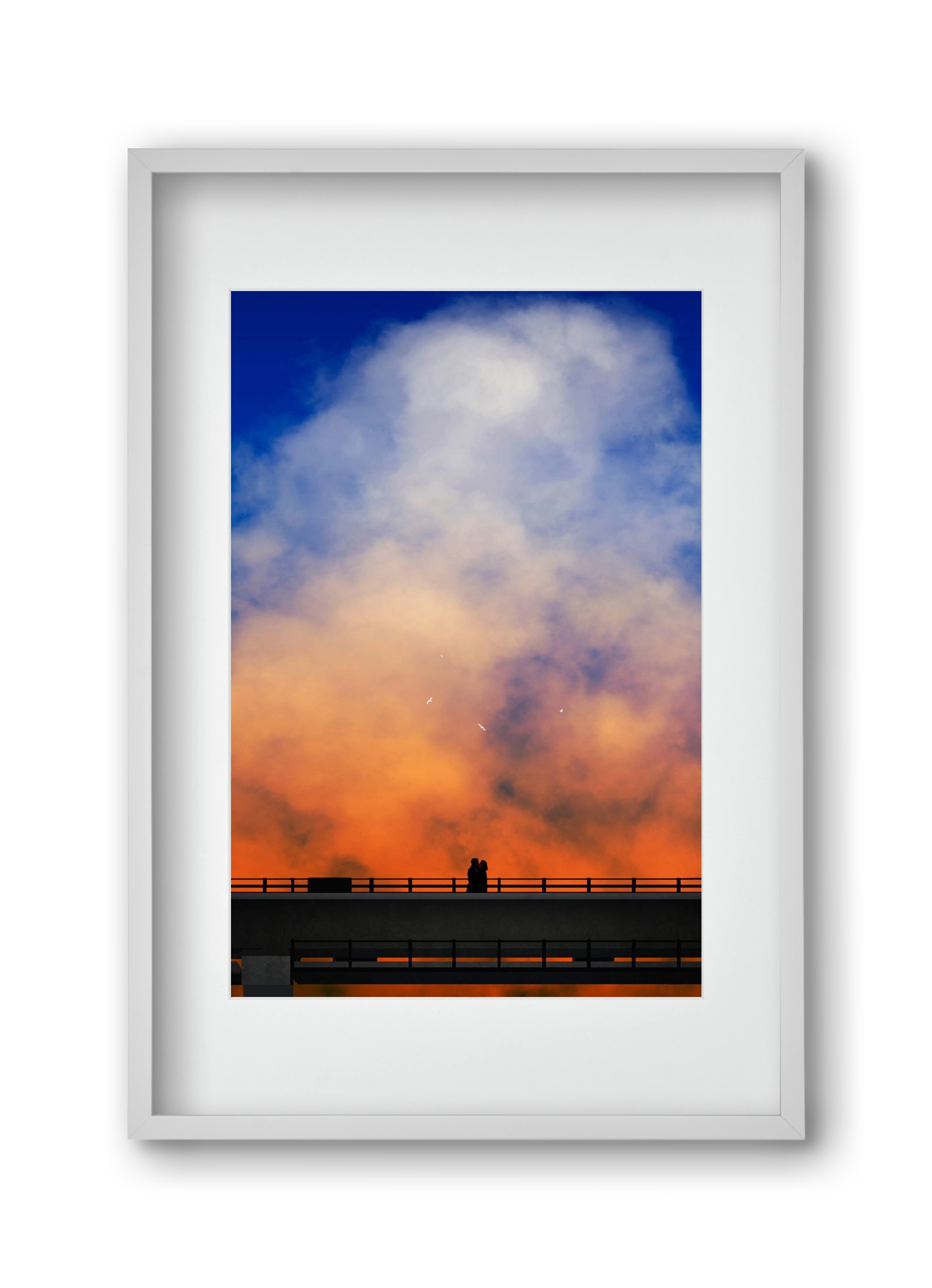Love tide, 30x45 cm (20x30 cm), Fehér keret, paszpartuval