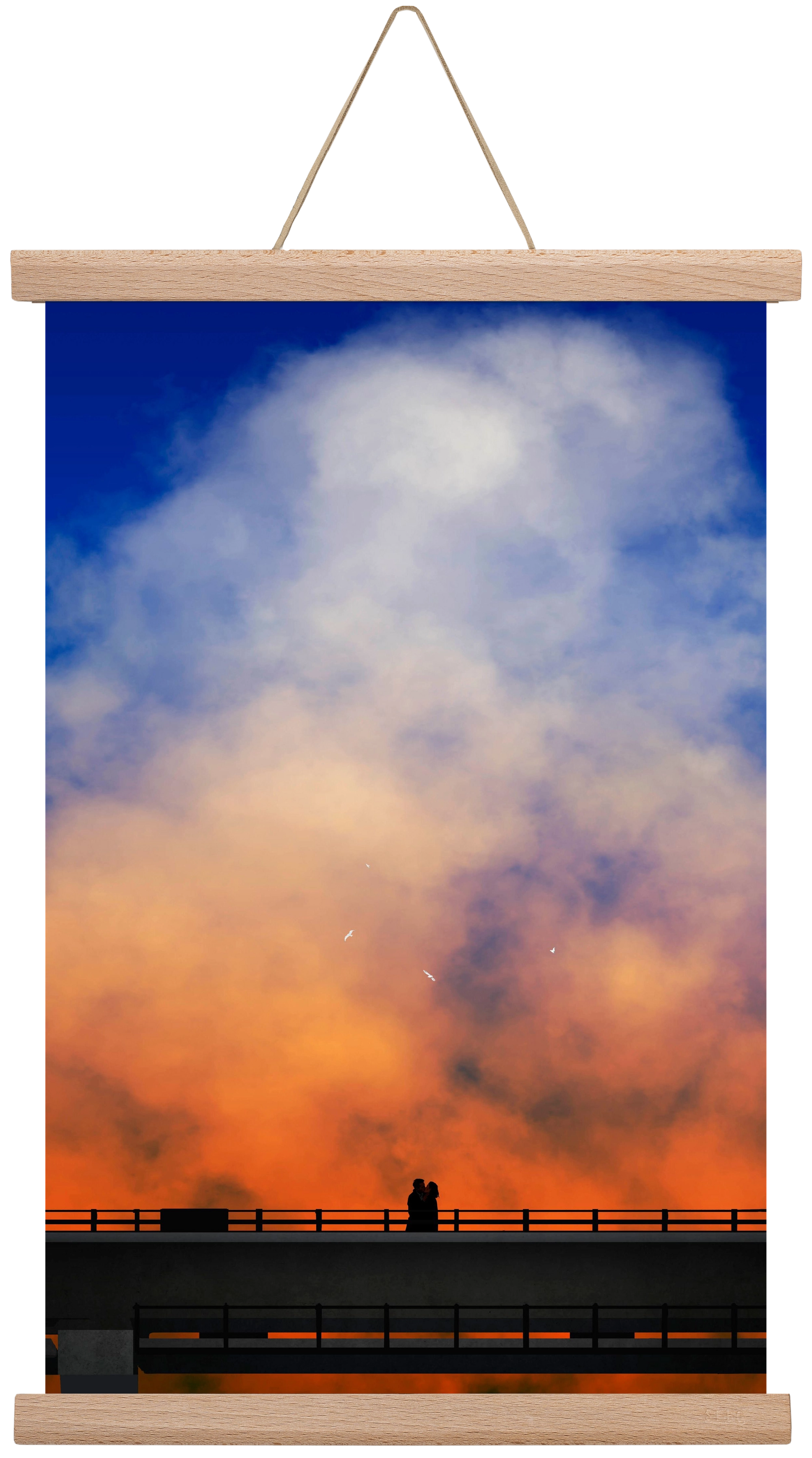 Love tide, 30x45 cm (30x45 cm), Tölgy akasztó