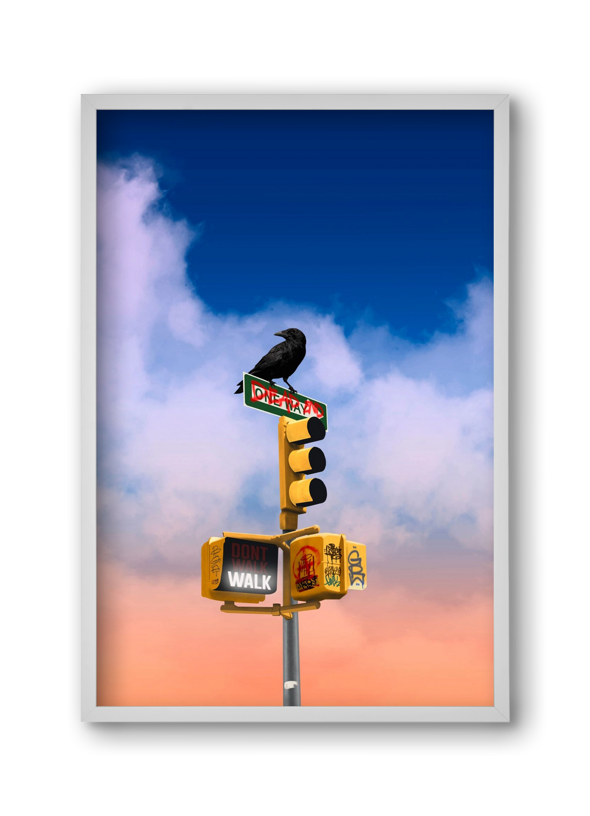 Dead end, 30x45 cm (30x45 cm), Fehér keret