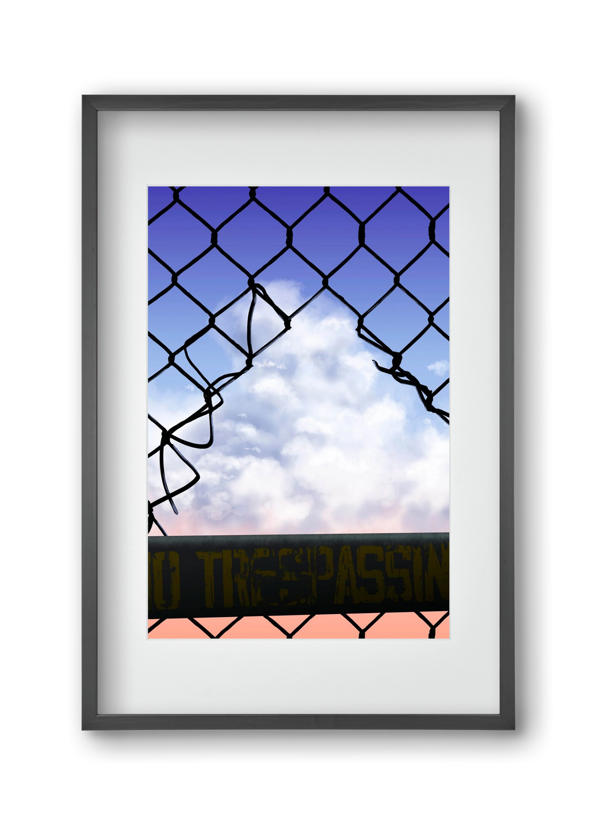 Gateway to freedom, 30x45 cm (20x30 cm), Fekete keret, paszpartuval