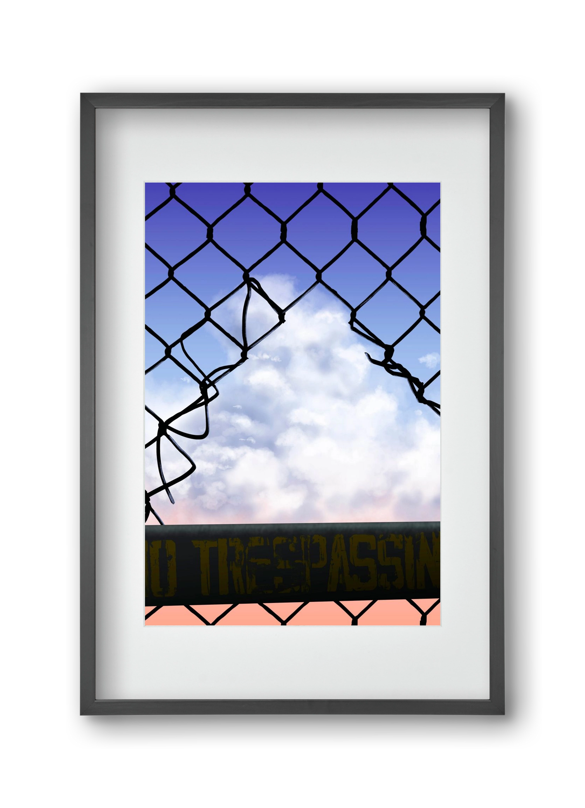 Gateway to freedom, 30x45 cm (20x30 cm), Fekete keret, paszpartuval
