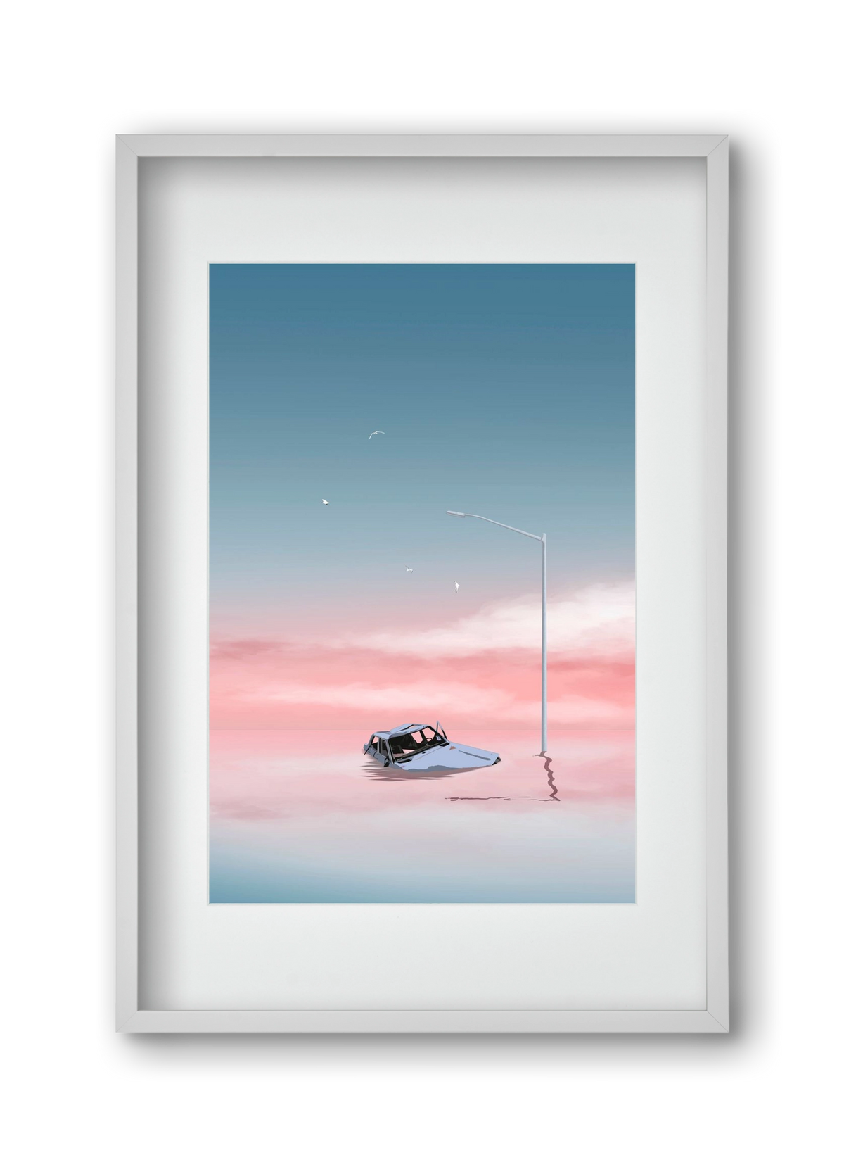 Slumber, 30x45 cm (20x30 cm), Fehér keret, paszpartuval