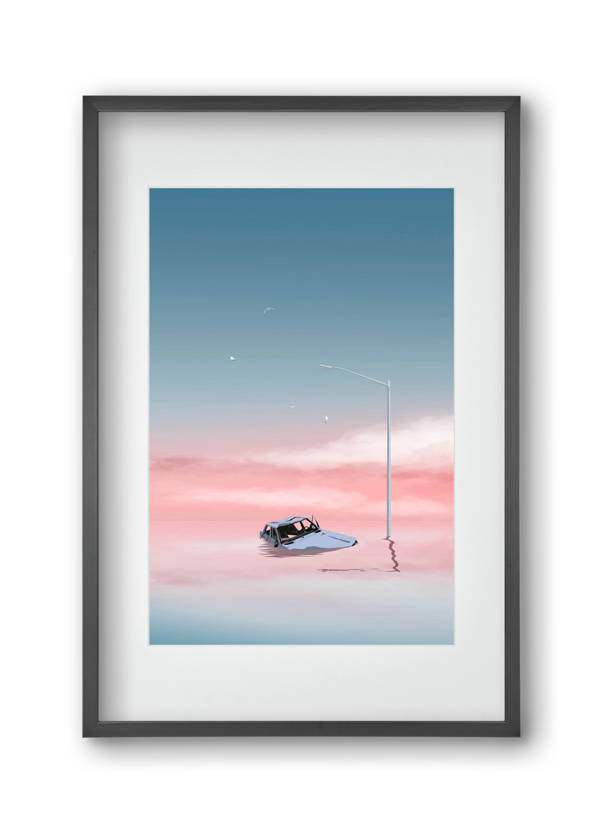 Slumber, 30x45 cm (20x30 cm), Fekete keret, paszpartuval