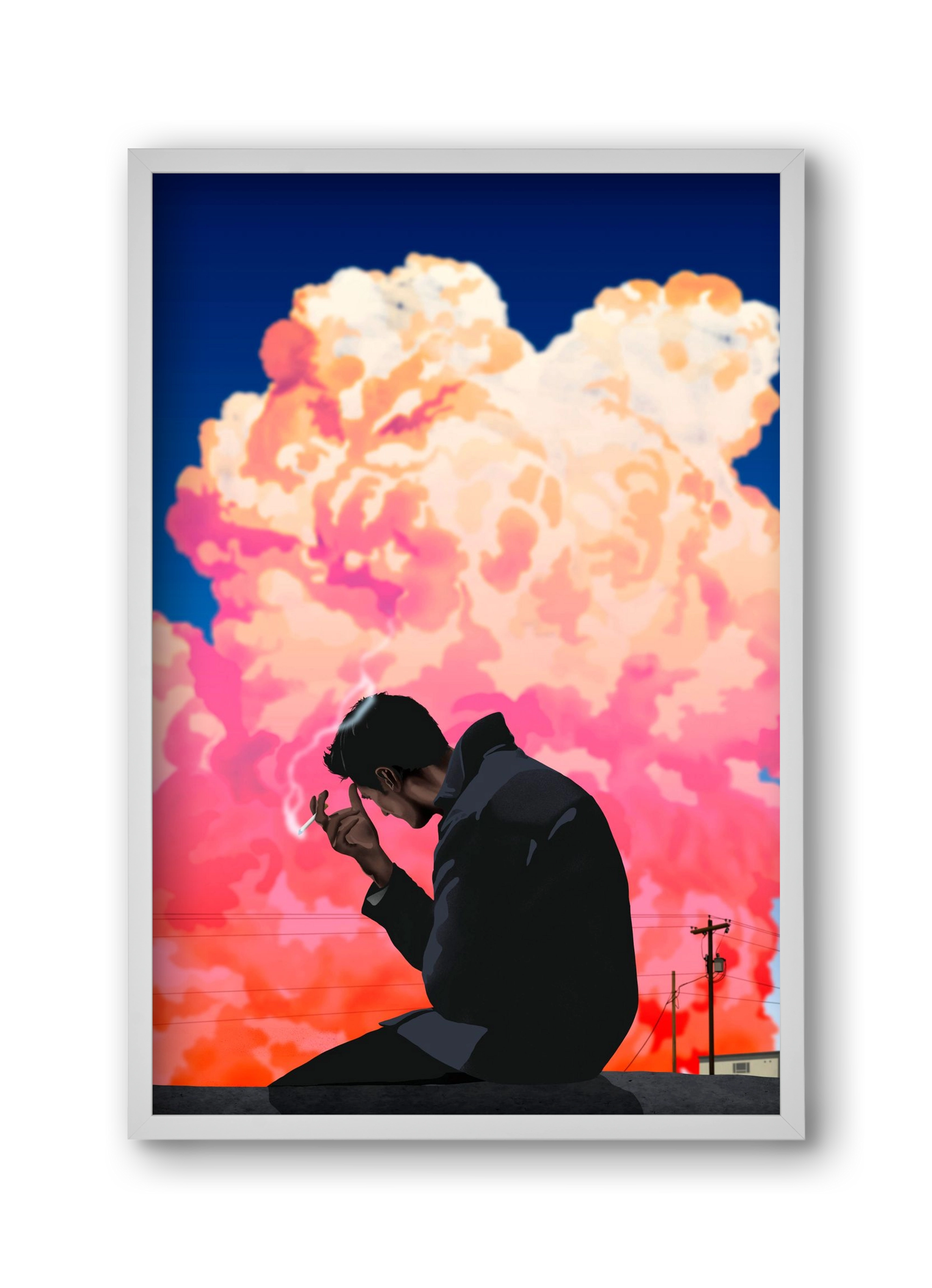 I, the storm, 30x45 cm (30x45 cm), Fehér keret