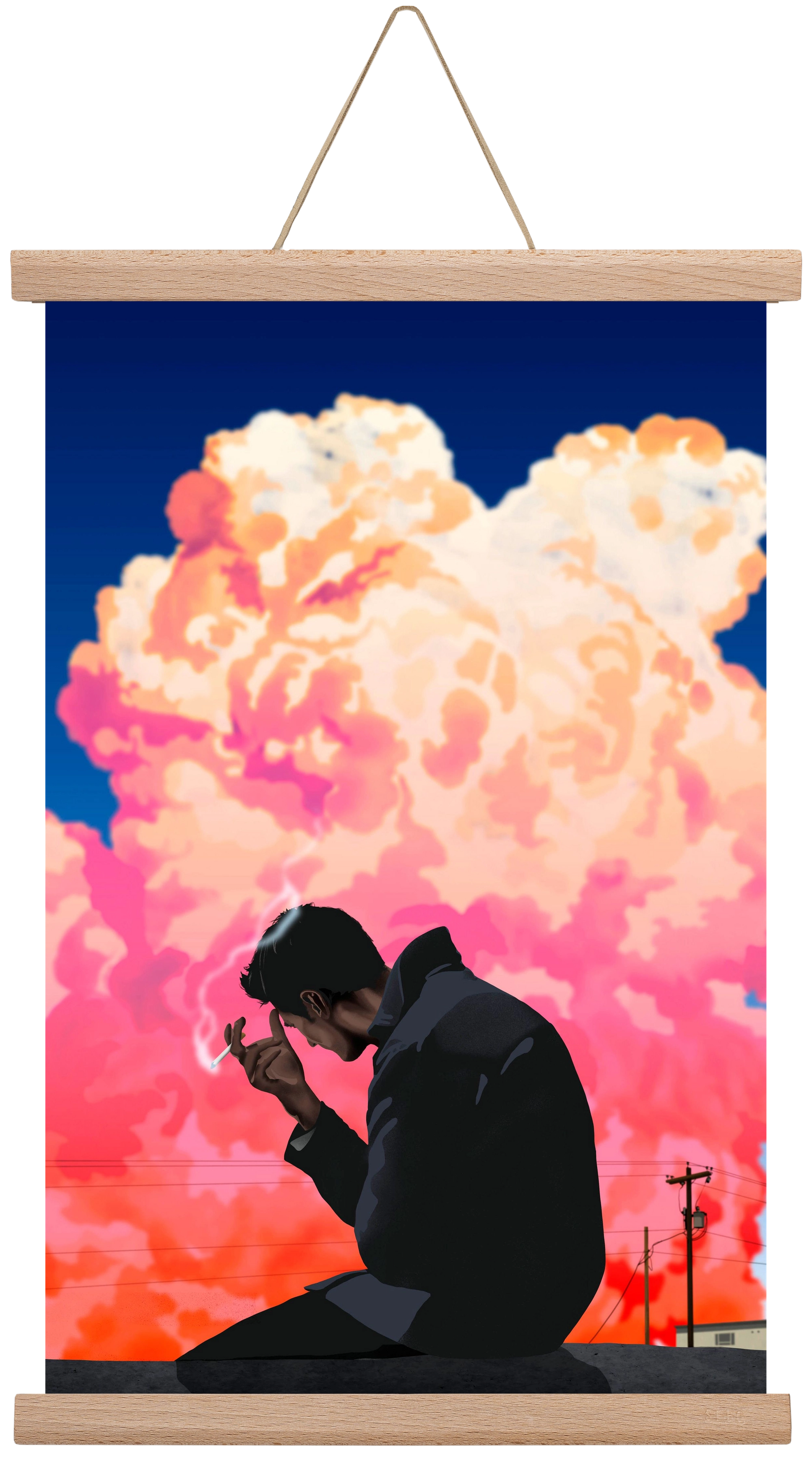 I, the storm, 30x45 cm (30x45 cm), Tölgy akasztó