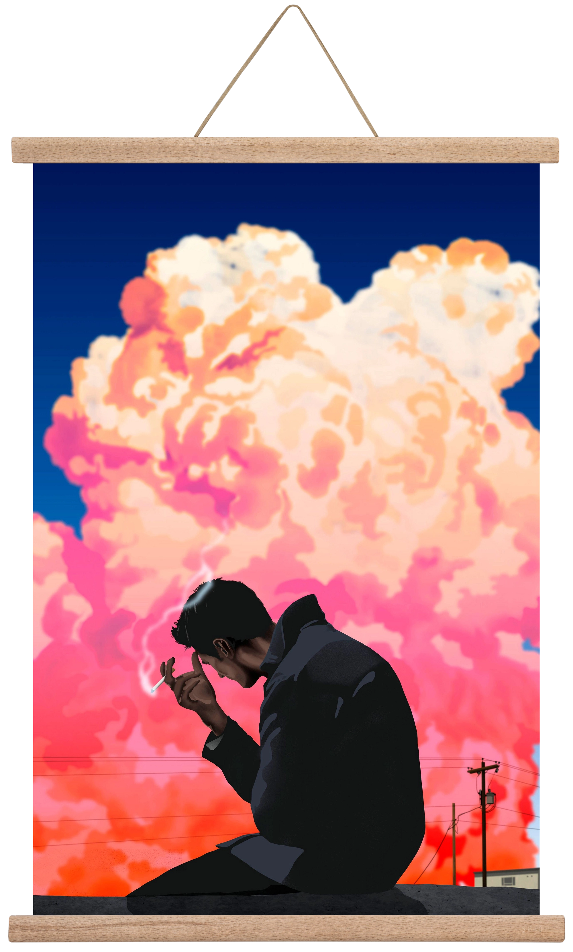 I, the storm, 40x60 cm (40x60 cm), Tölgy akasztó