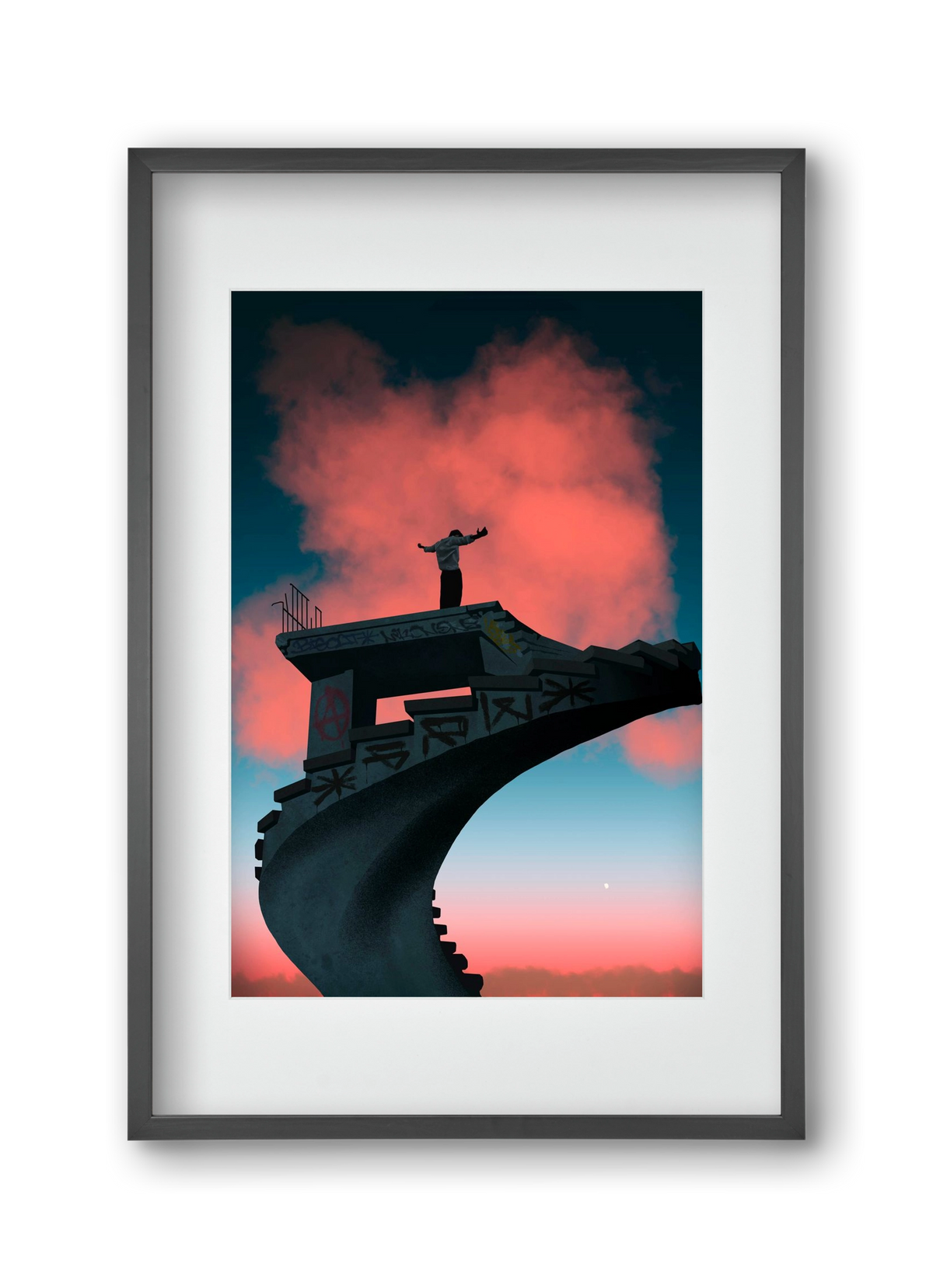 Kingdom, 30x45 cm (20x30 cm), Fekete keret, paszpartuval