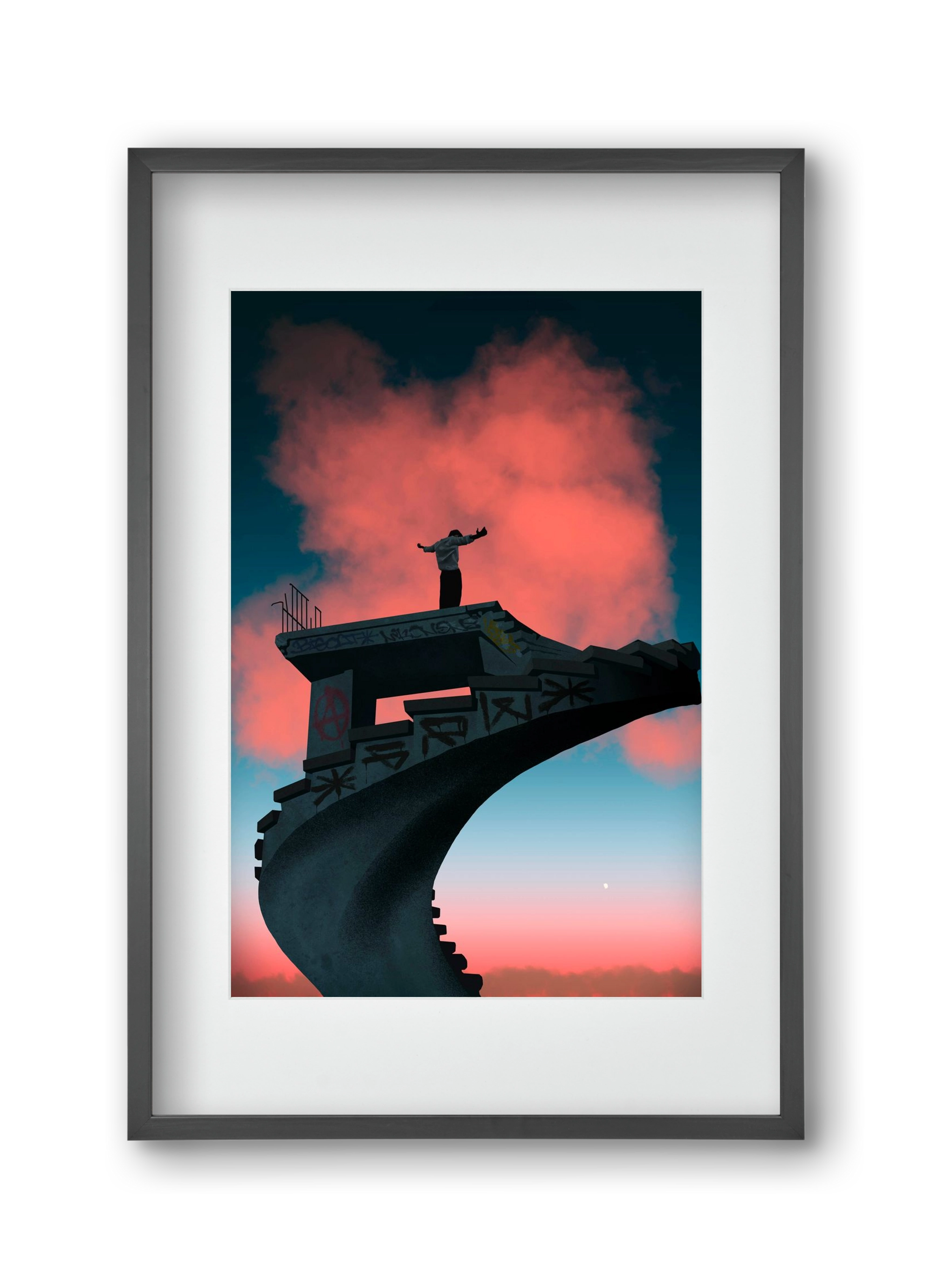 Kingdom, 30x45 cm (20x30 cm), Fekete keret, paszpartuval