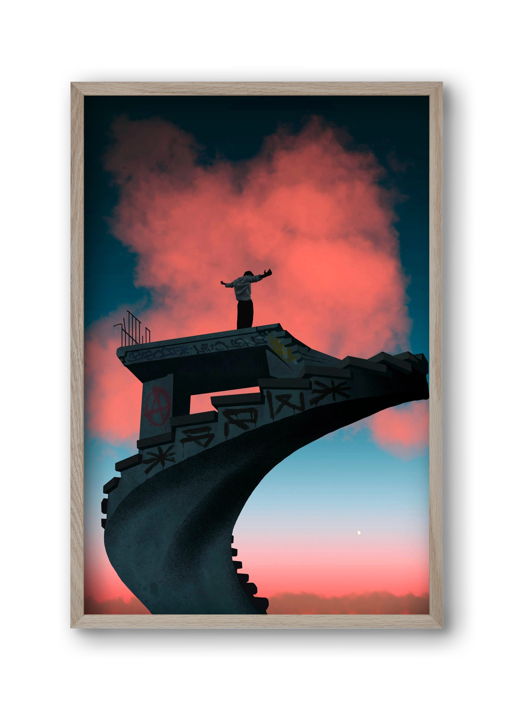 Kingdom, 30x45 cm (30x45 cm), Tölgy keret