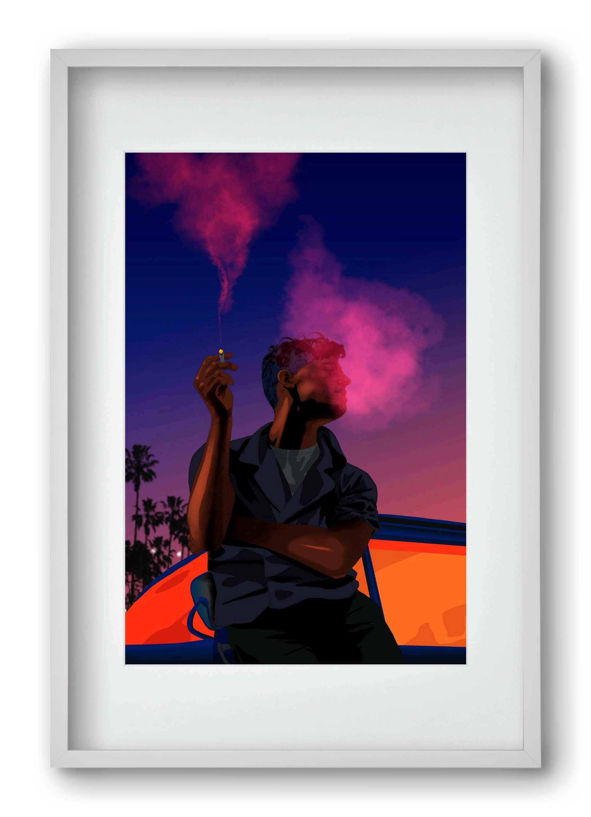 Waiting for you, 40x60 cm (30x45 cm), Fehér keret, paszpartuval