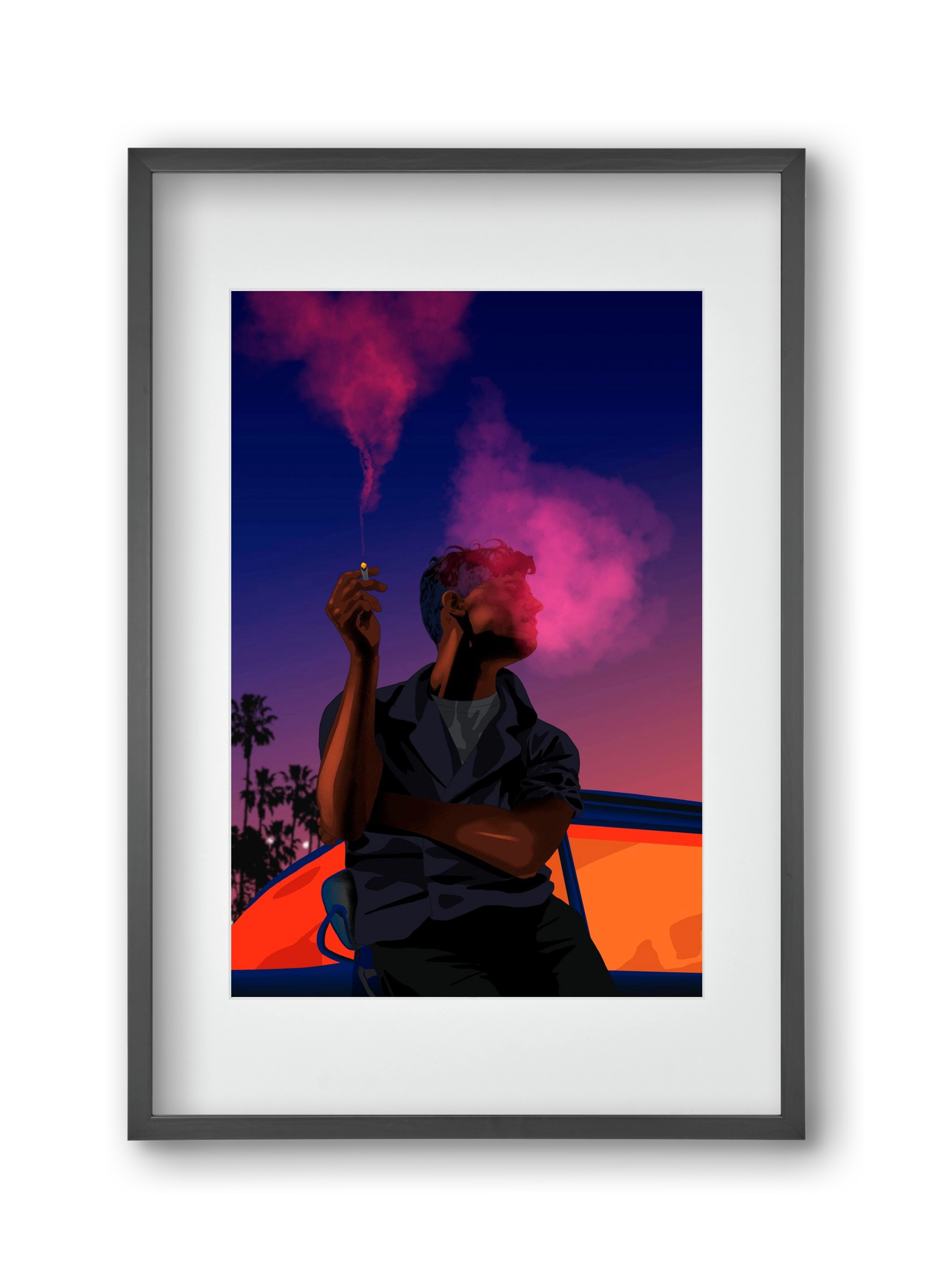 Waiting for you, 30x45 cm (20x30 cm), Fekete keret, paszpartuval