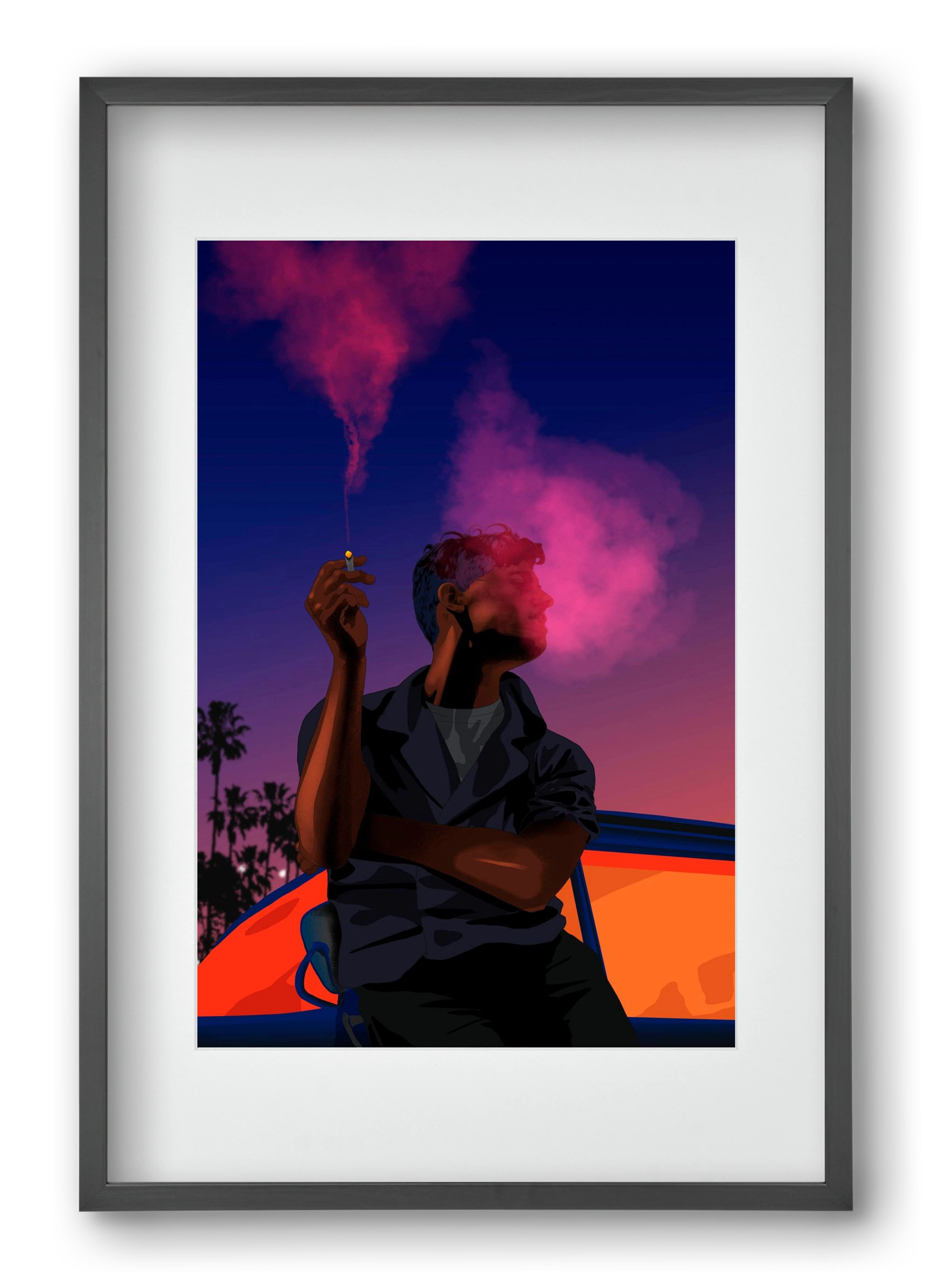 Waiting for you, 40x60 cm (30x45 cm), Fekete keret, paszpartuval