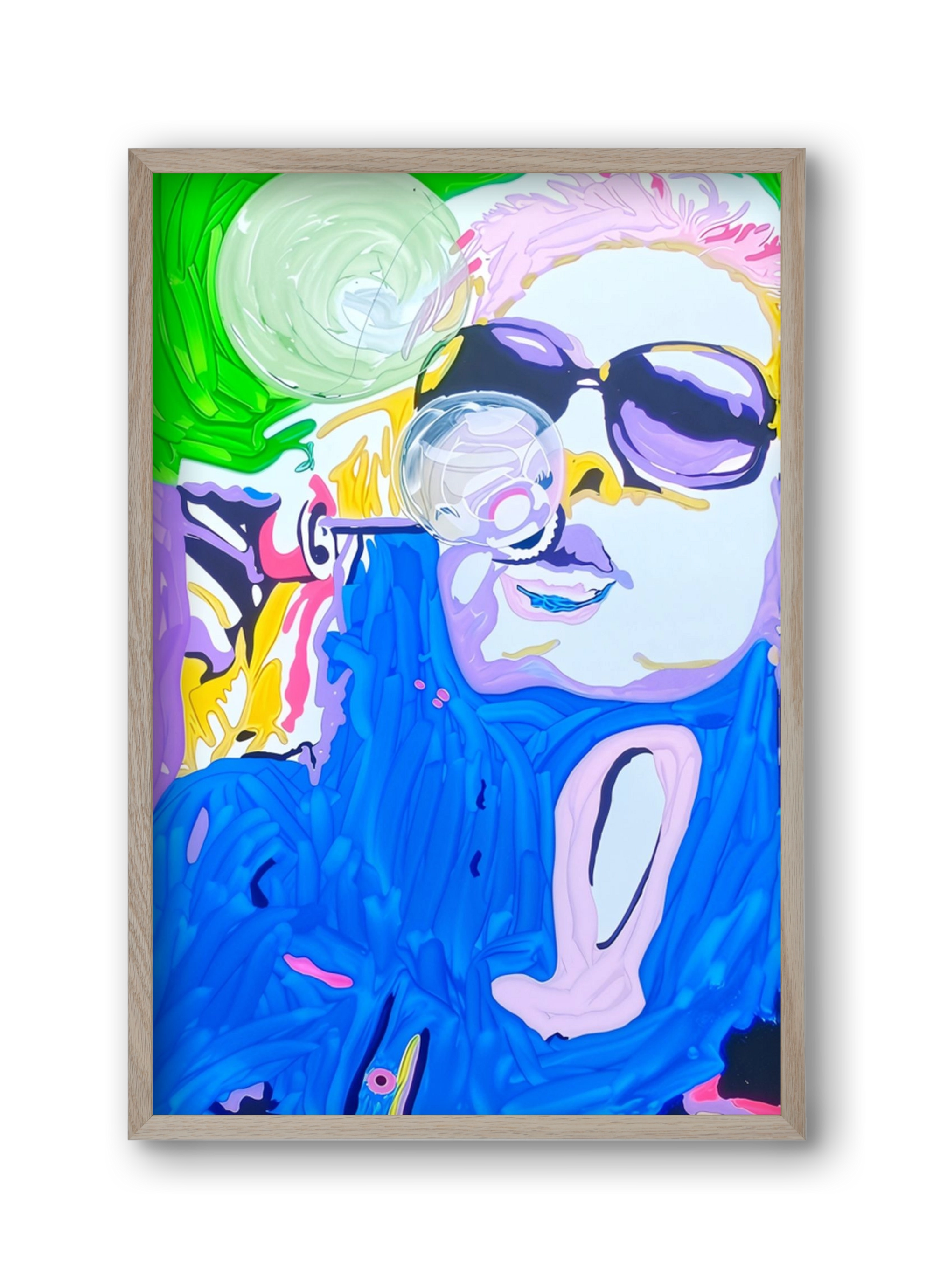 Bubble, 30x45 cm (30x45 cm), Tölgy keret