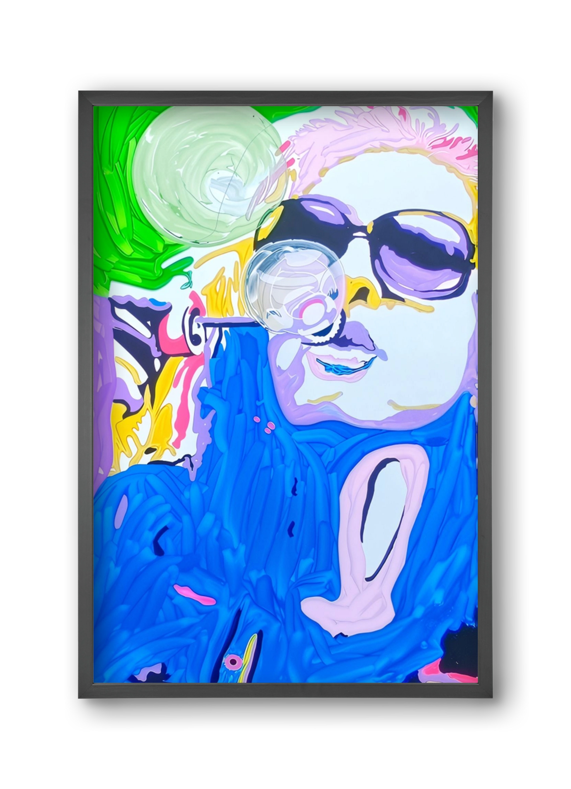 Bubble, 30x45 cm (30x45 cm), Fekete keret