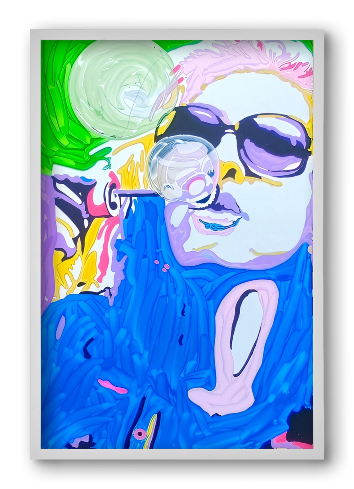Bubble, 40x60 cm (40x60 cm), Fehér keret