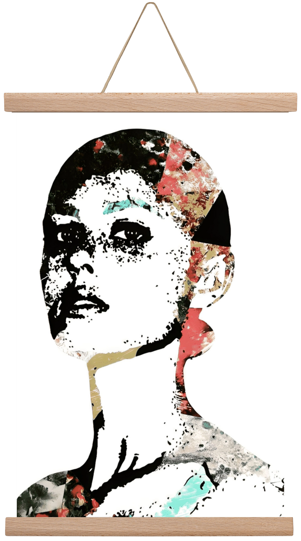 Girl Power, 30x45 cm (30x45 cm), Tölgy akasztó