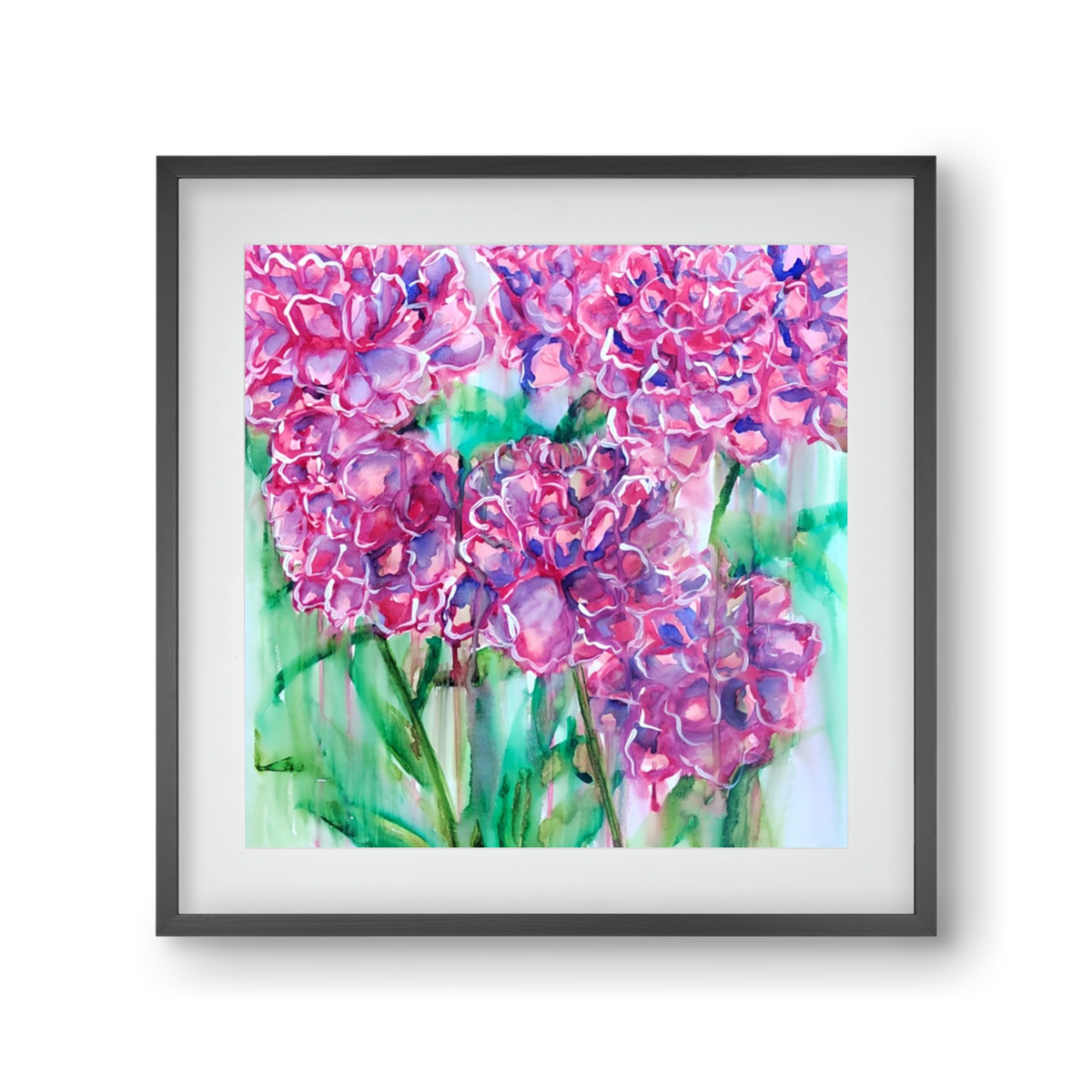 Flower Bloosom, 30x30 cm (20x20 cm), Fekete keret, paszpartuval