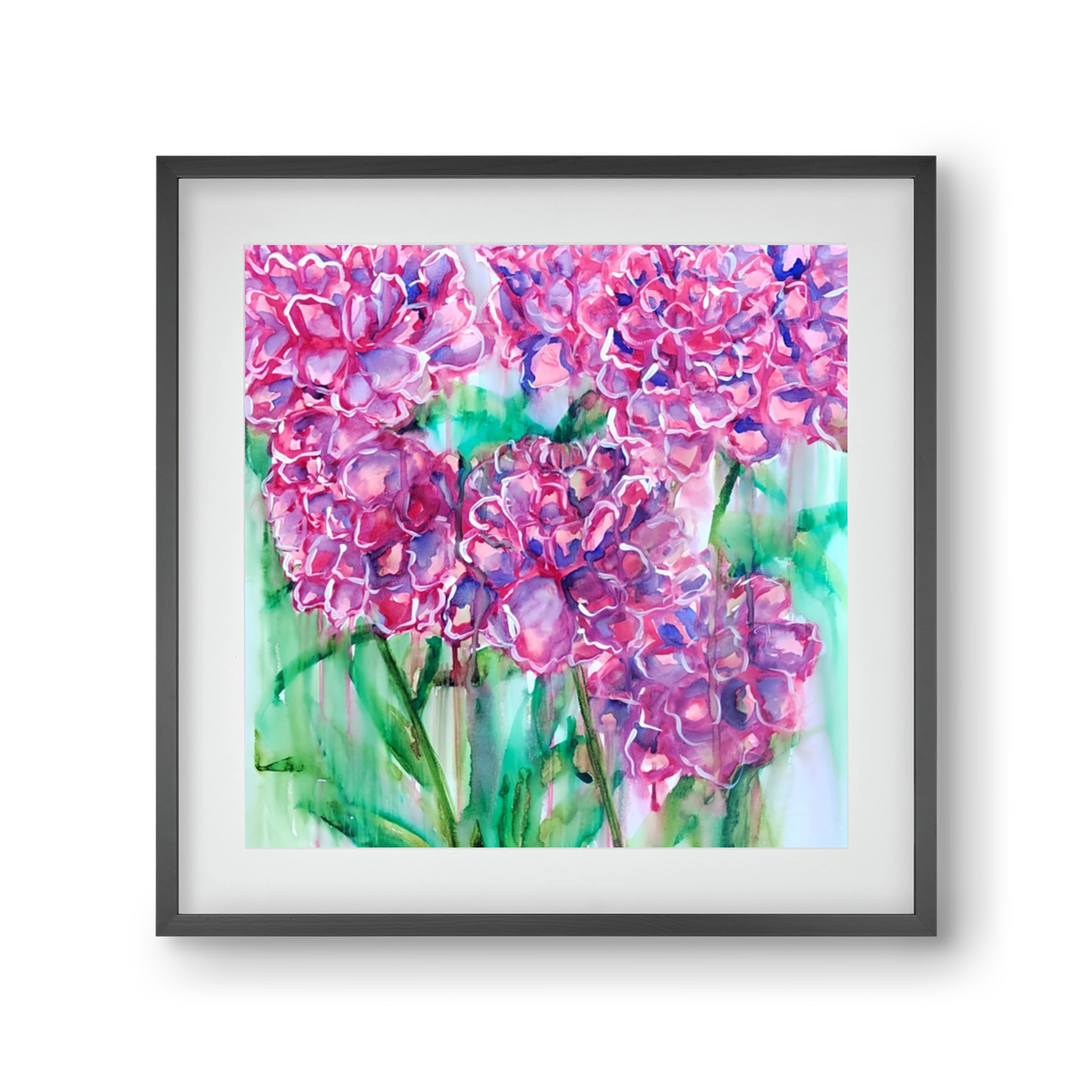 Flower Bloosom, 30x30 cm (20x20 cm), Fekete keret, paszpartuval