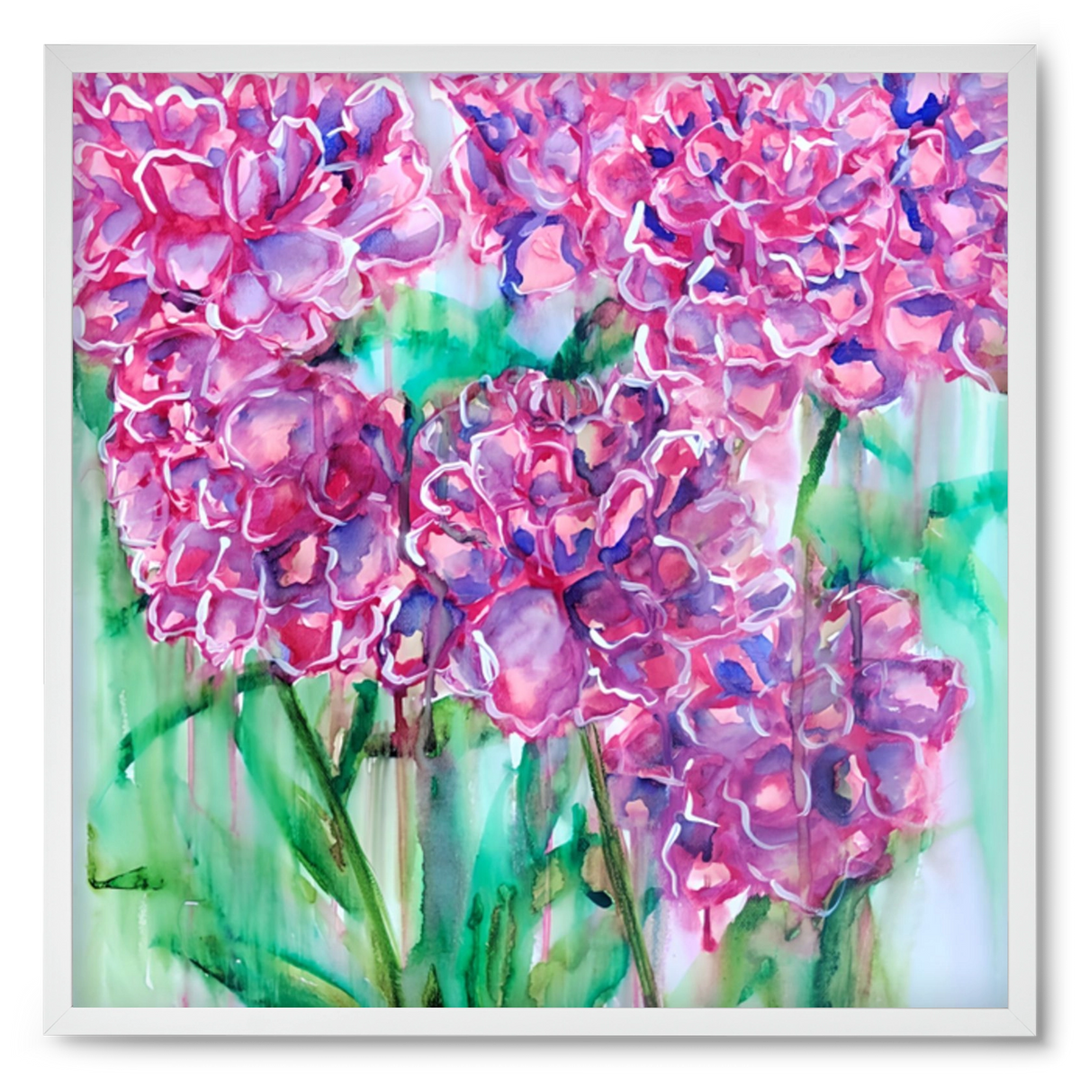 Flower Bloosom, 50x50 cm (50x50 cm), Fehér keret