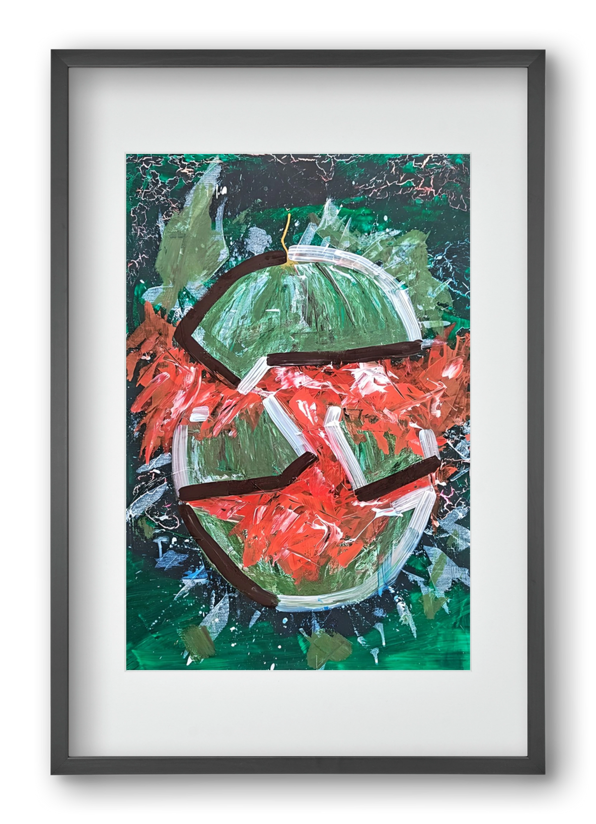 Watermelon, 40x60 cm (30x45 cm), Fekete keret, paszpartuval