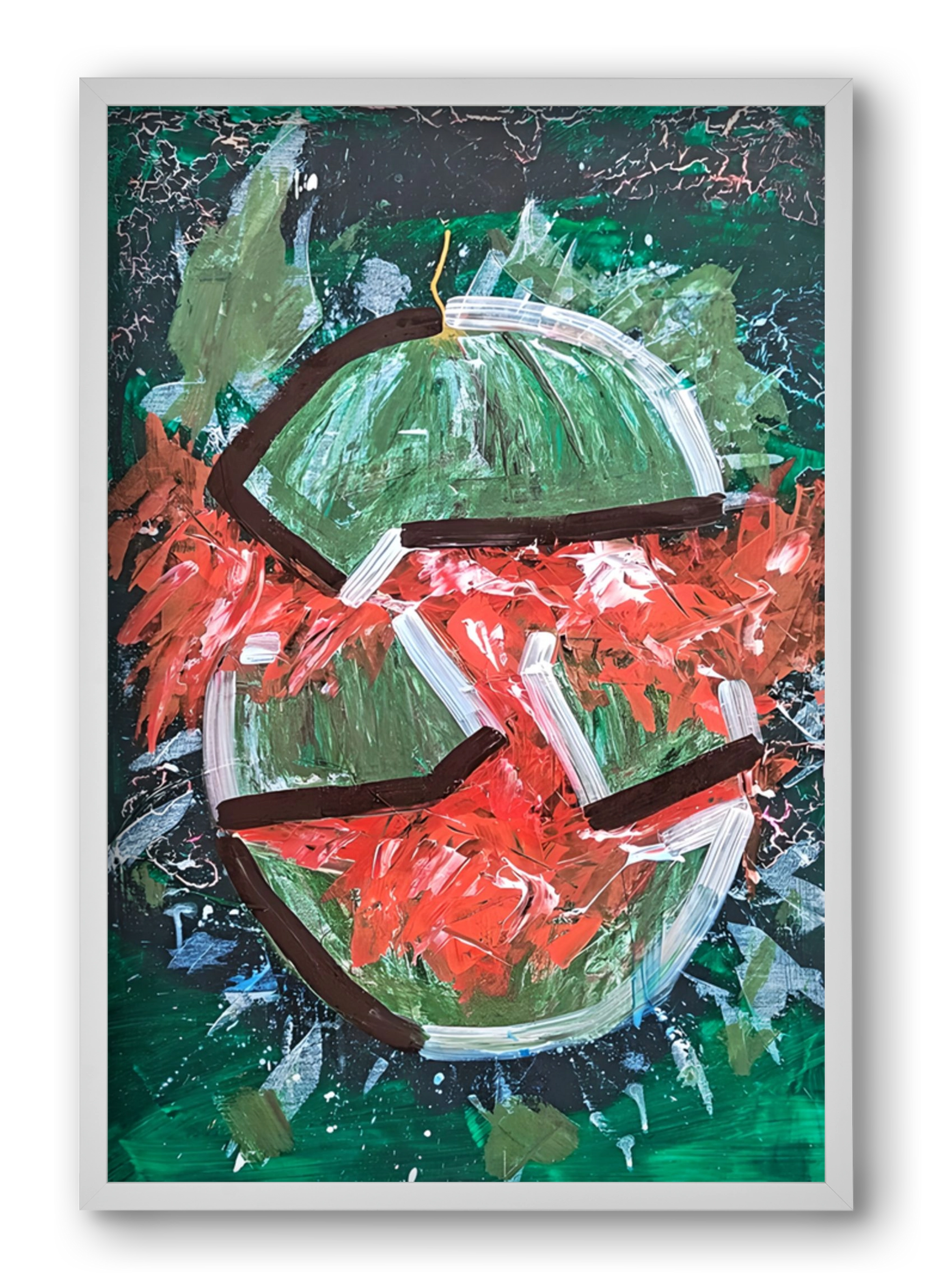 Watermelon, 40x60 cm (40x60 cm), Fehér keret