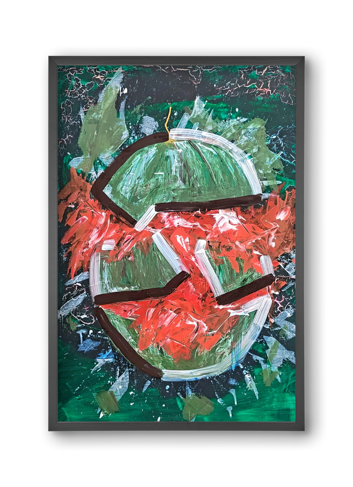 Watermelon, 30x45 cm (30x45 cm), Fekete keret
