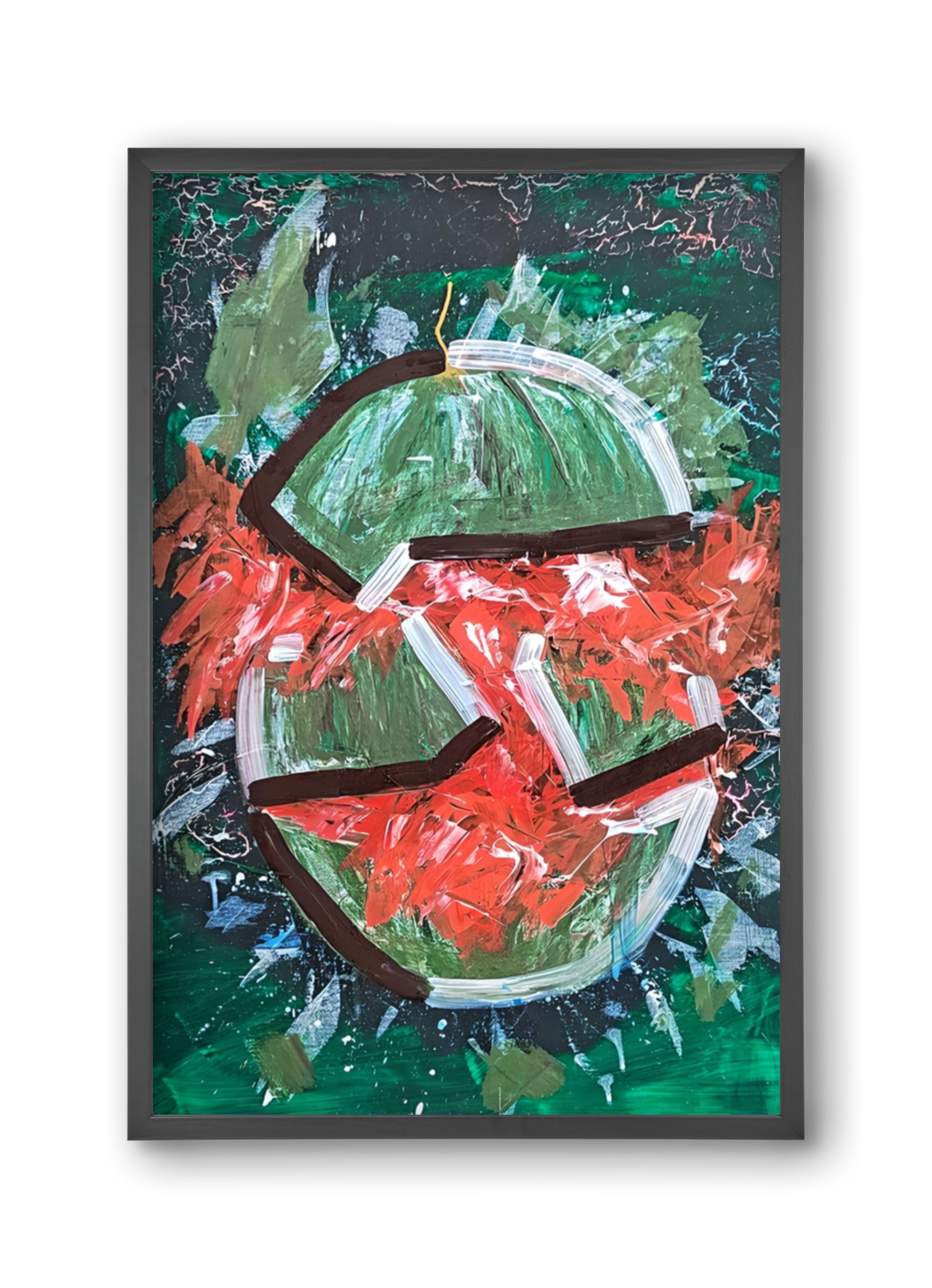 Watermelon, 30x45 cm (30x45 cm), Fekete keret