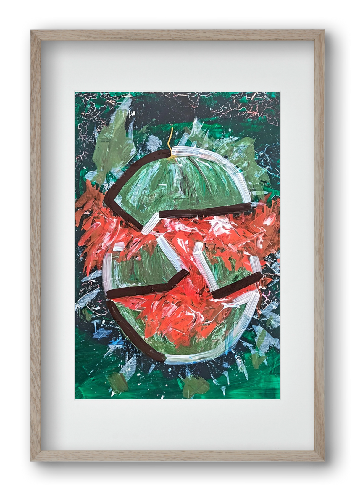 Watermelon, 40x60 cm (30x45 cm), Tölgy keret, paszpartuval