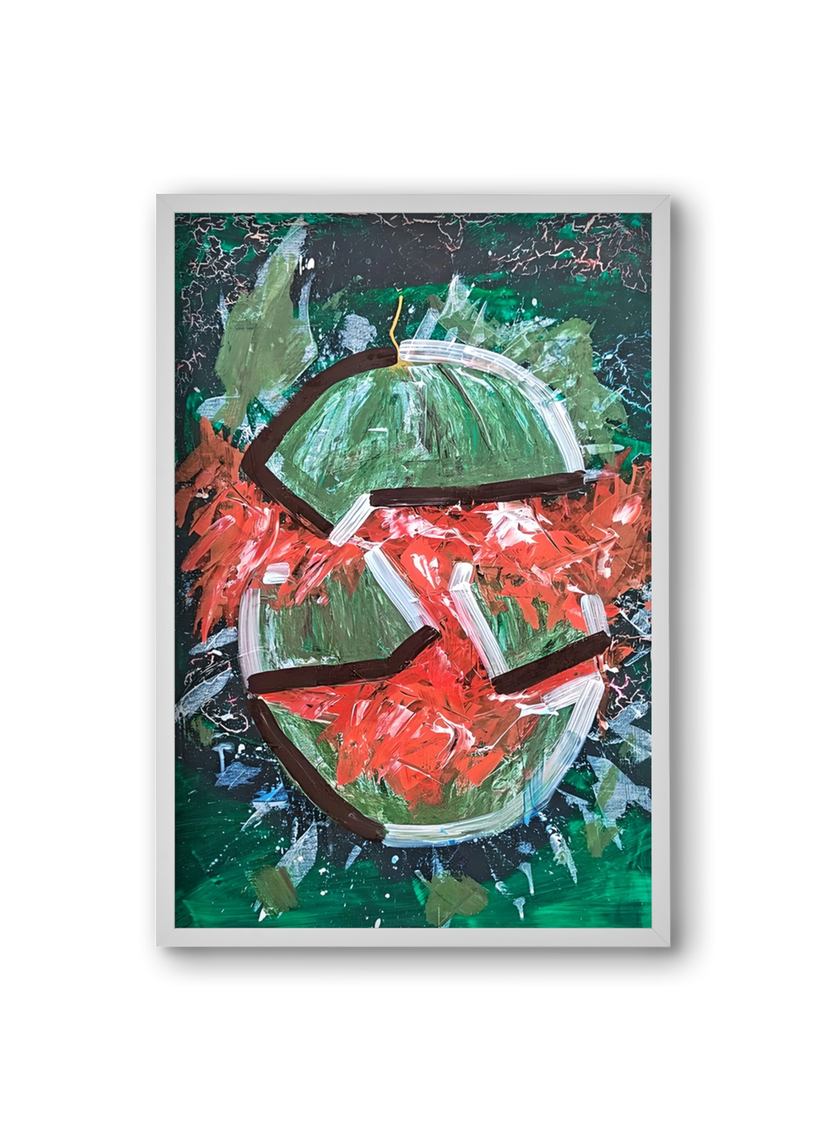 Watermelon, 20x30 cm (20x30 cm), Fehér keret