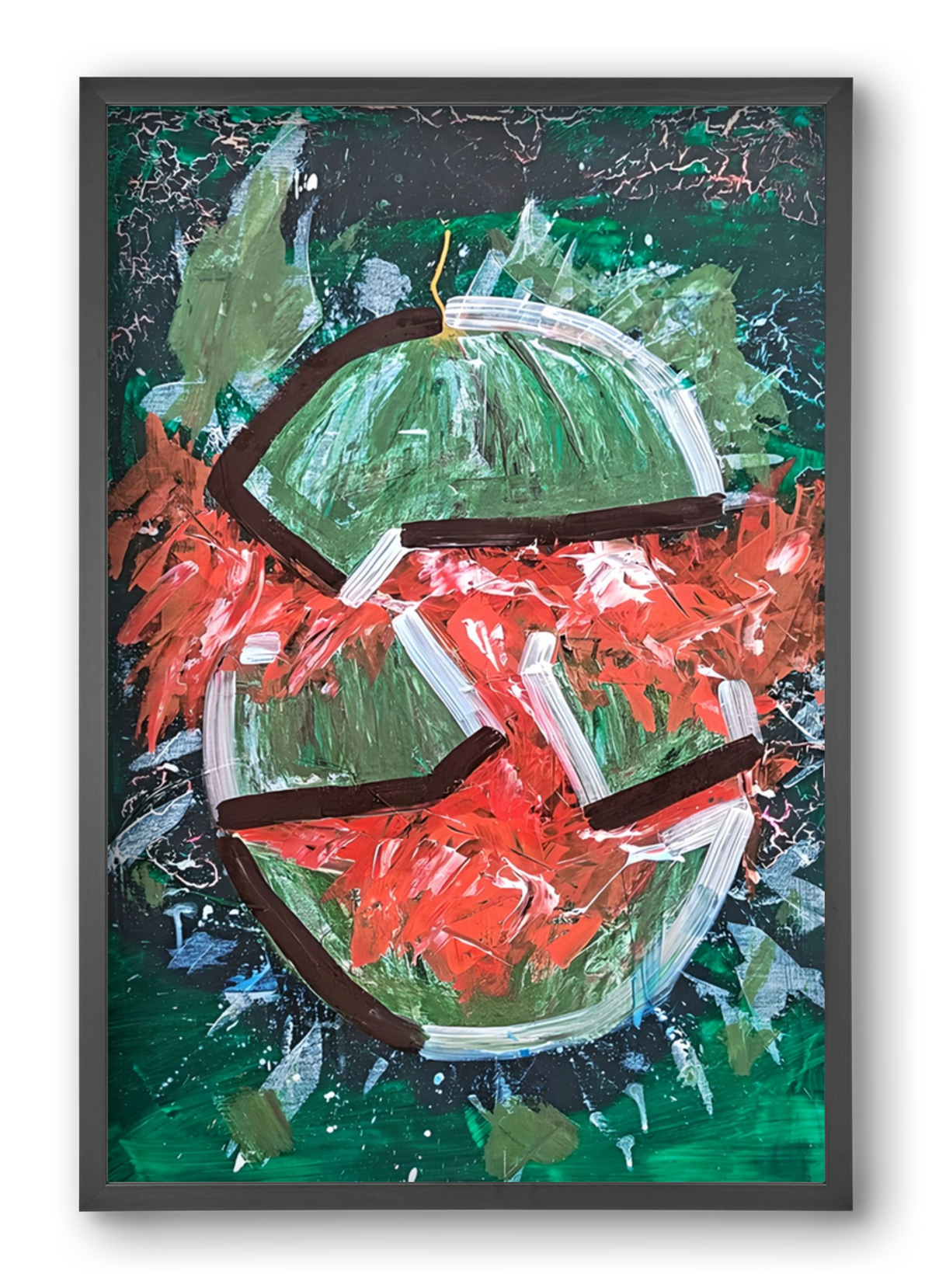 Watermelon, 40x60 cm (40x60 cm), Fekete keret