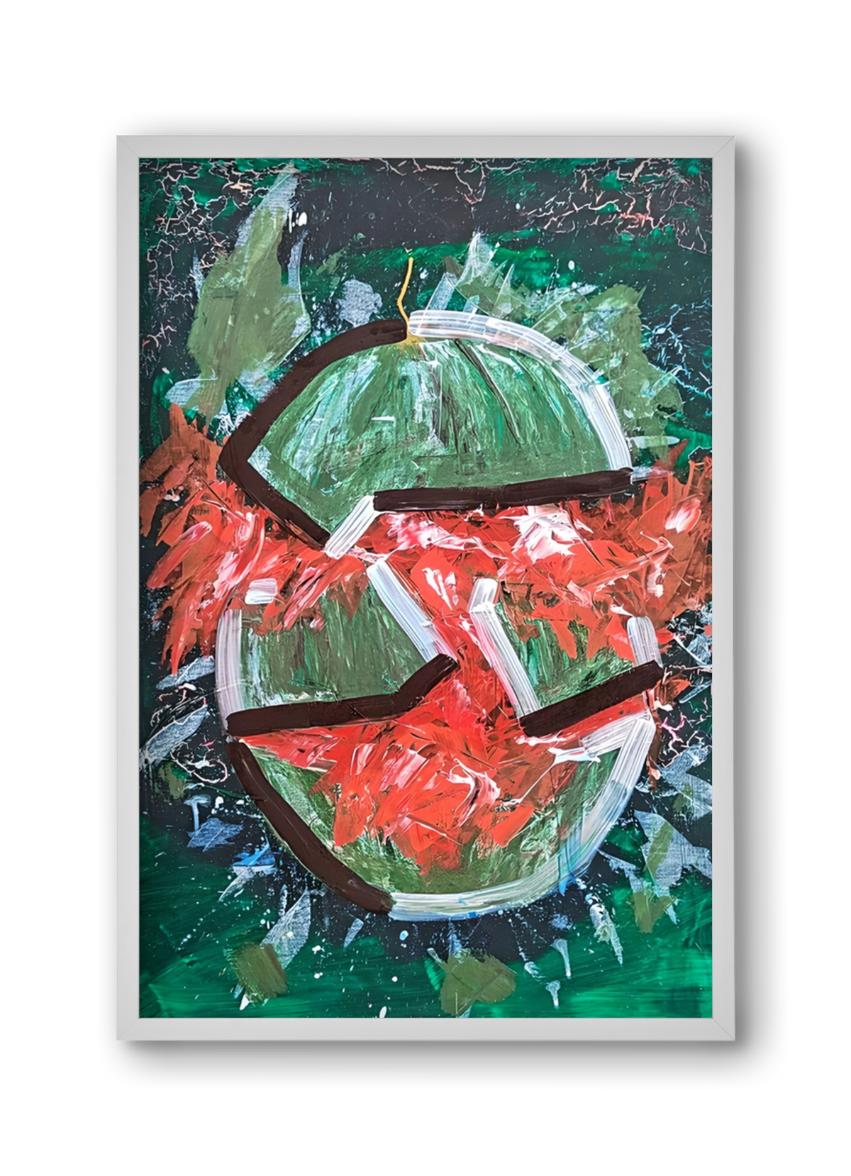 Watermelon, 30x45 cm (30x45 cm), Fehér keret