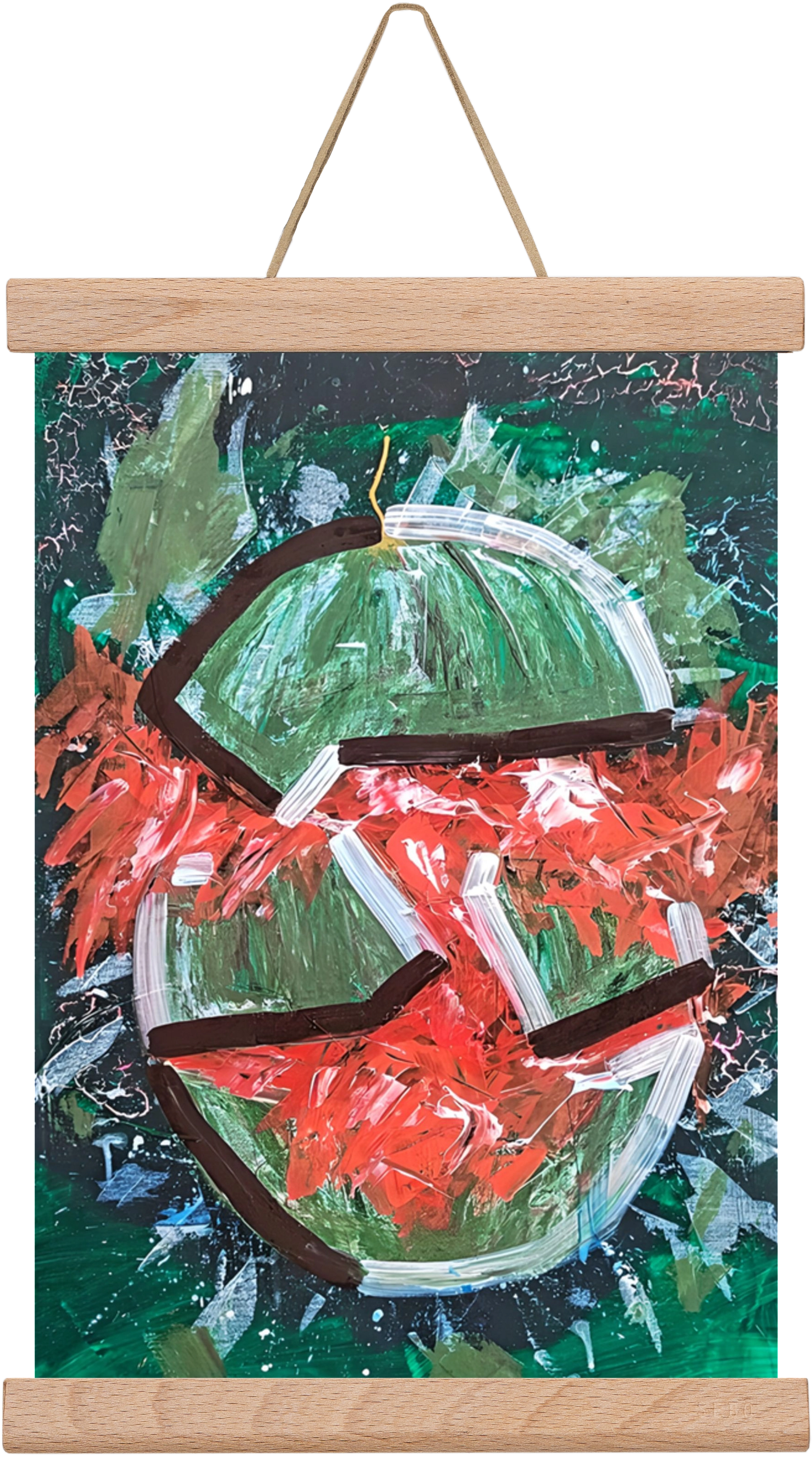 Watermelon, 20x30 cm (20x30 cm), Tölgy akasztó