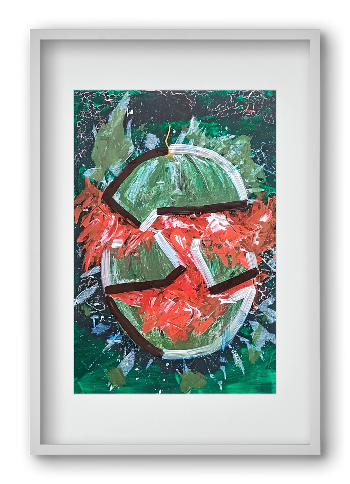 Watermelon, 40x60 cm (30x45 cm), Fehér keret, paszpartuval