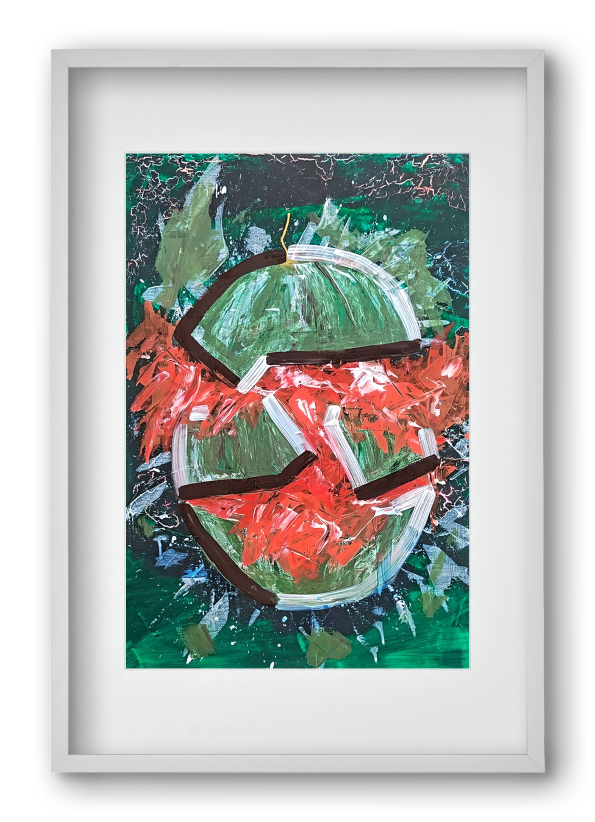 Watermelon, 40x60 cm (30x45 cm), Fehér keret, paszpartuval