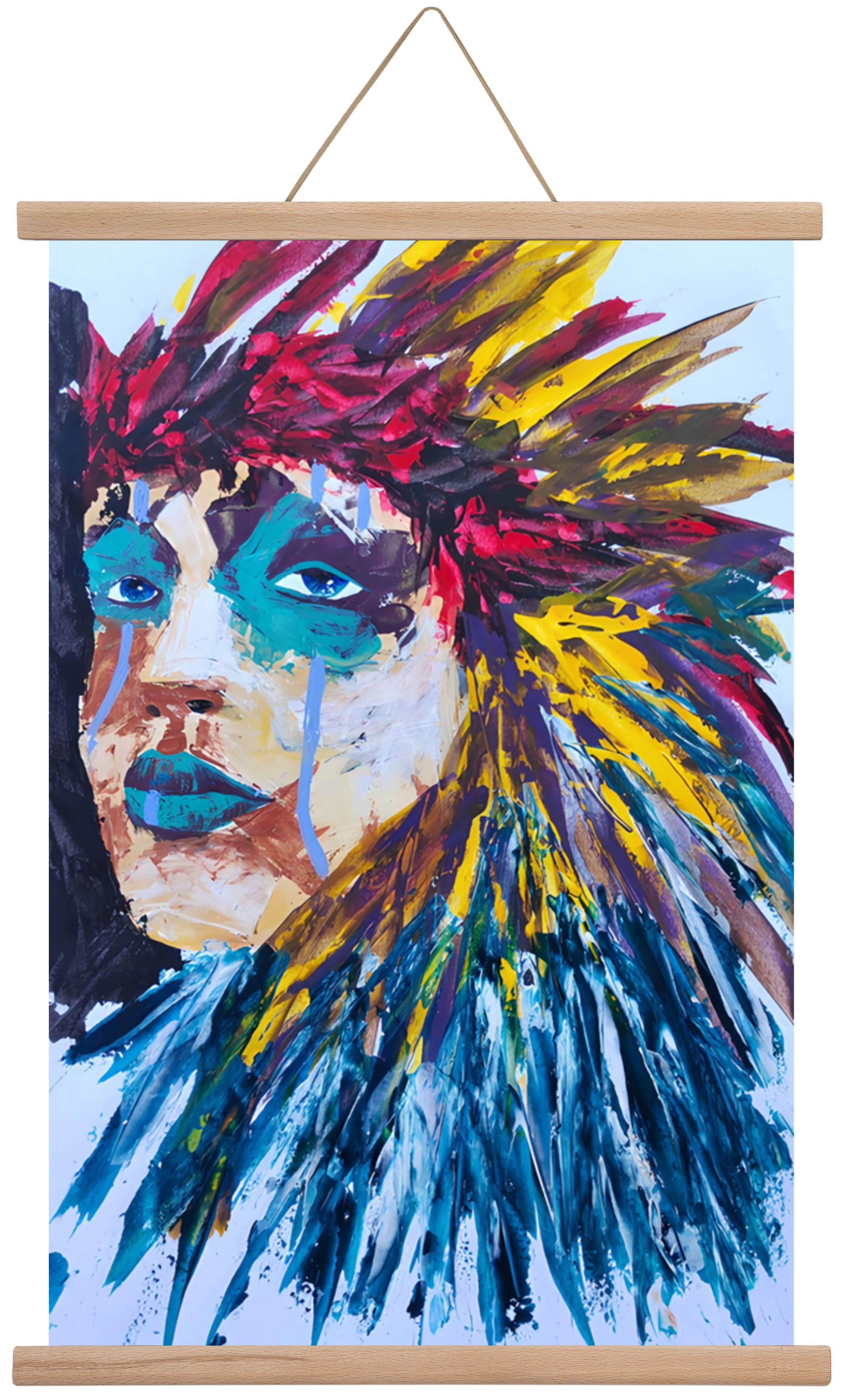 Indian Girl, 40x60 cm (40x60 cm), Tölgy akasztó