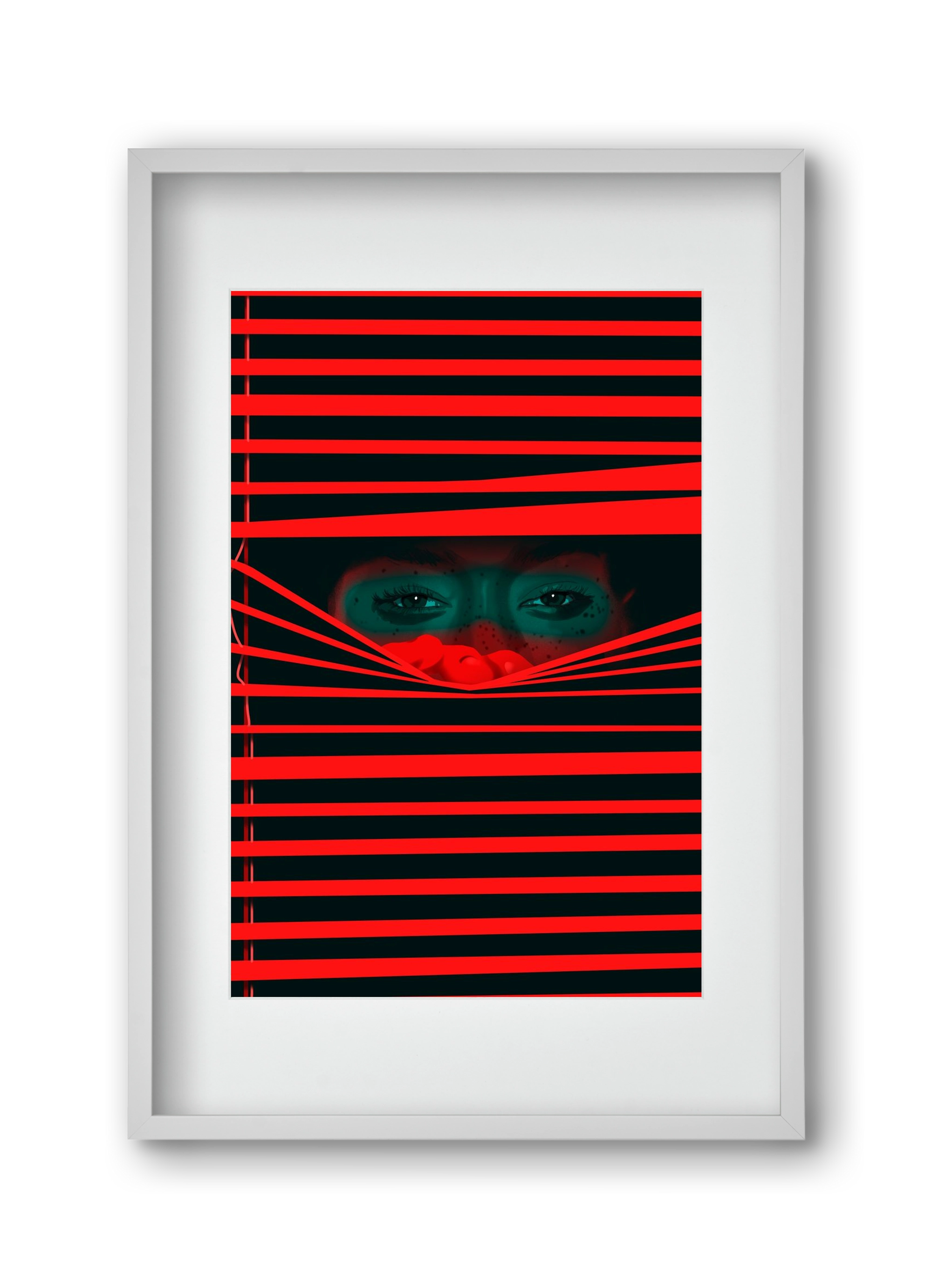 Late guest, 30x45 cm (20x30 cm), Fehér keret, paszpartuval