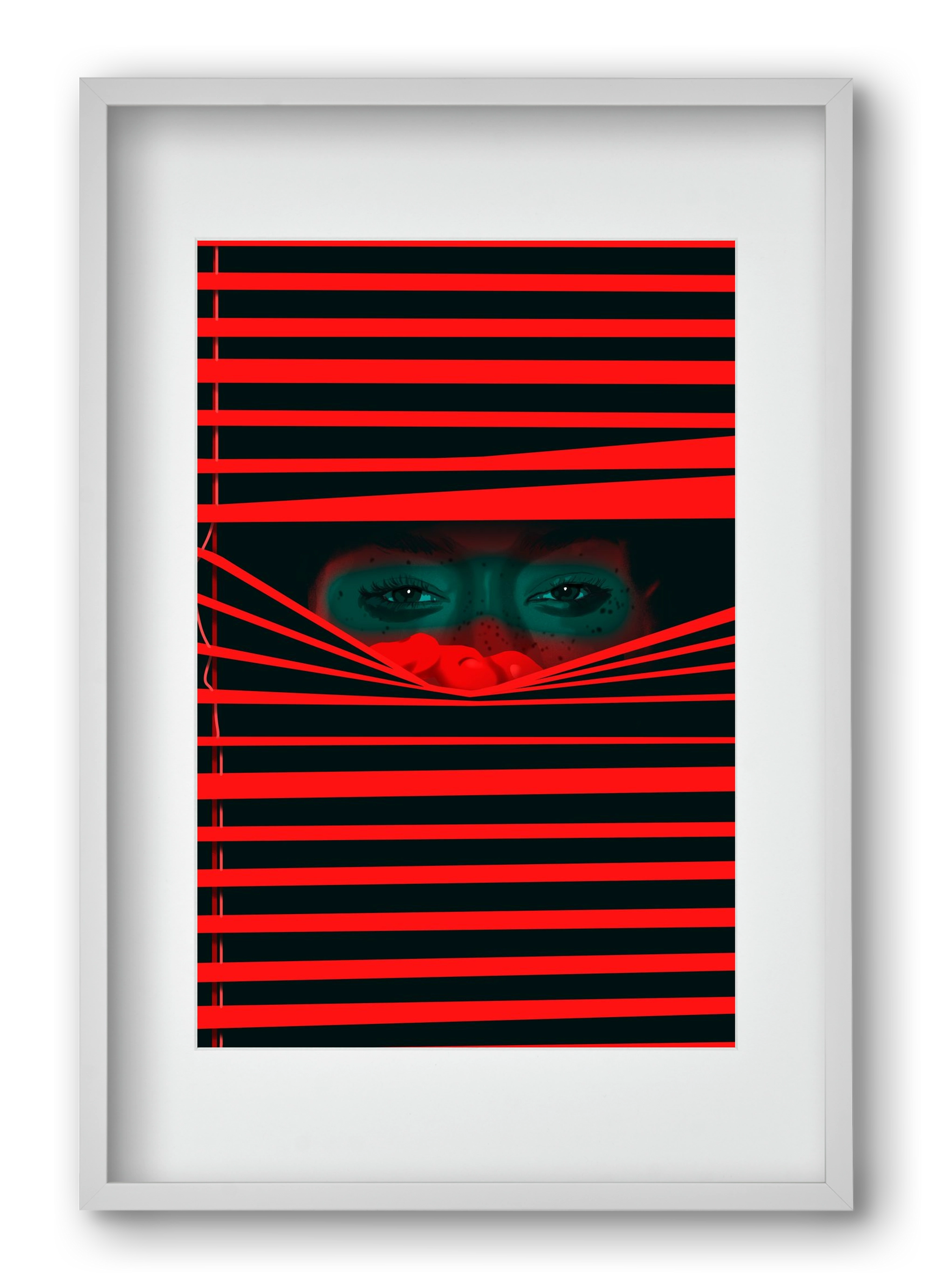 Late guest, 40x60 cm (30x45 cm), Fehér keret, paszpartuval