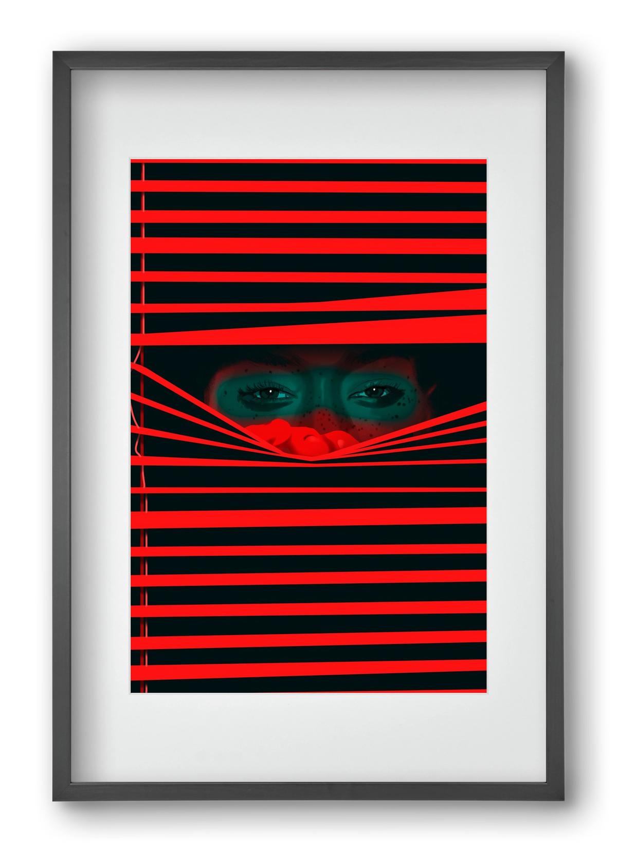 Late guest, 40x60 cm (30x45 cm), Fekete keret, paszpartuval