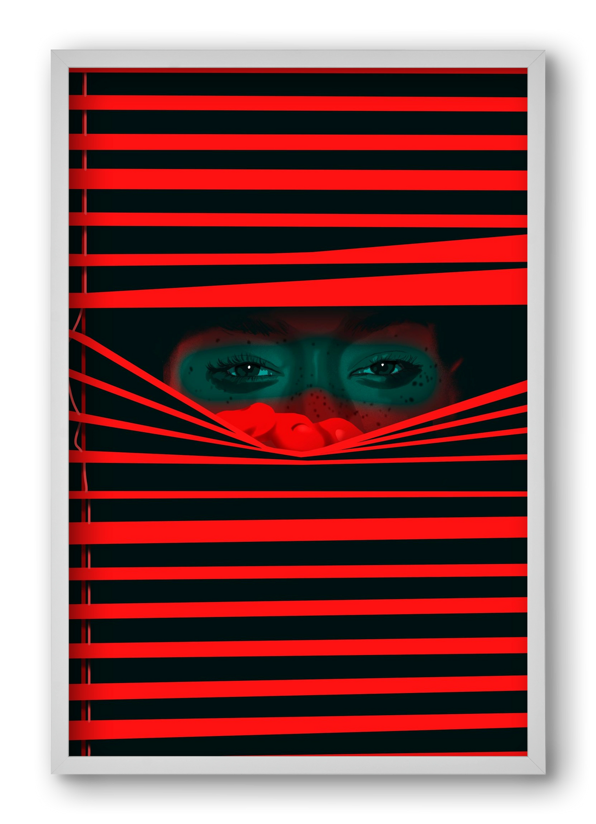Late guest, 40x60 cm (40x60 cm), Fehér keret