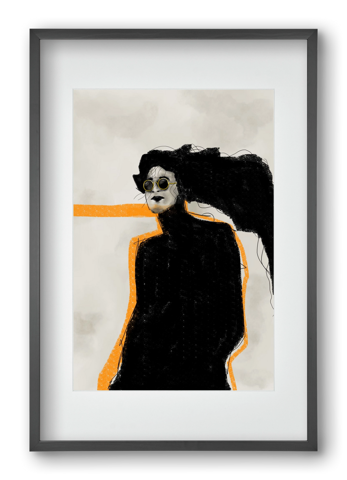 Shadows in Motion, 40x60 cm (30x45 cm), Fekete keret, paszpartuval
