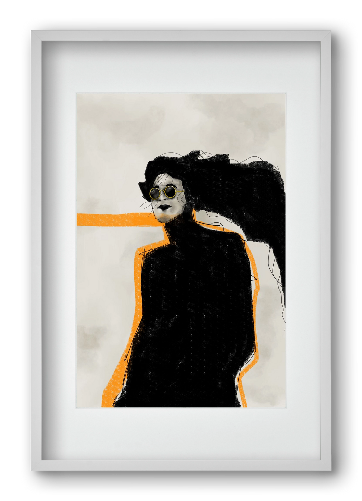 Shadows in Motion, 40x60 cm (30x45 cm), Fehér keret, paszpartuval