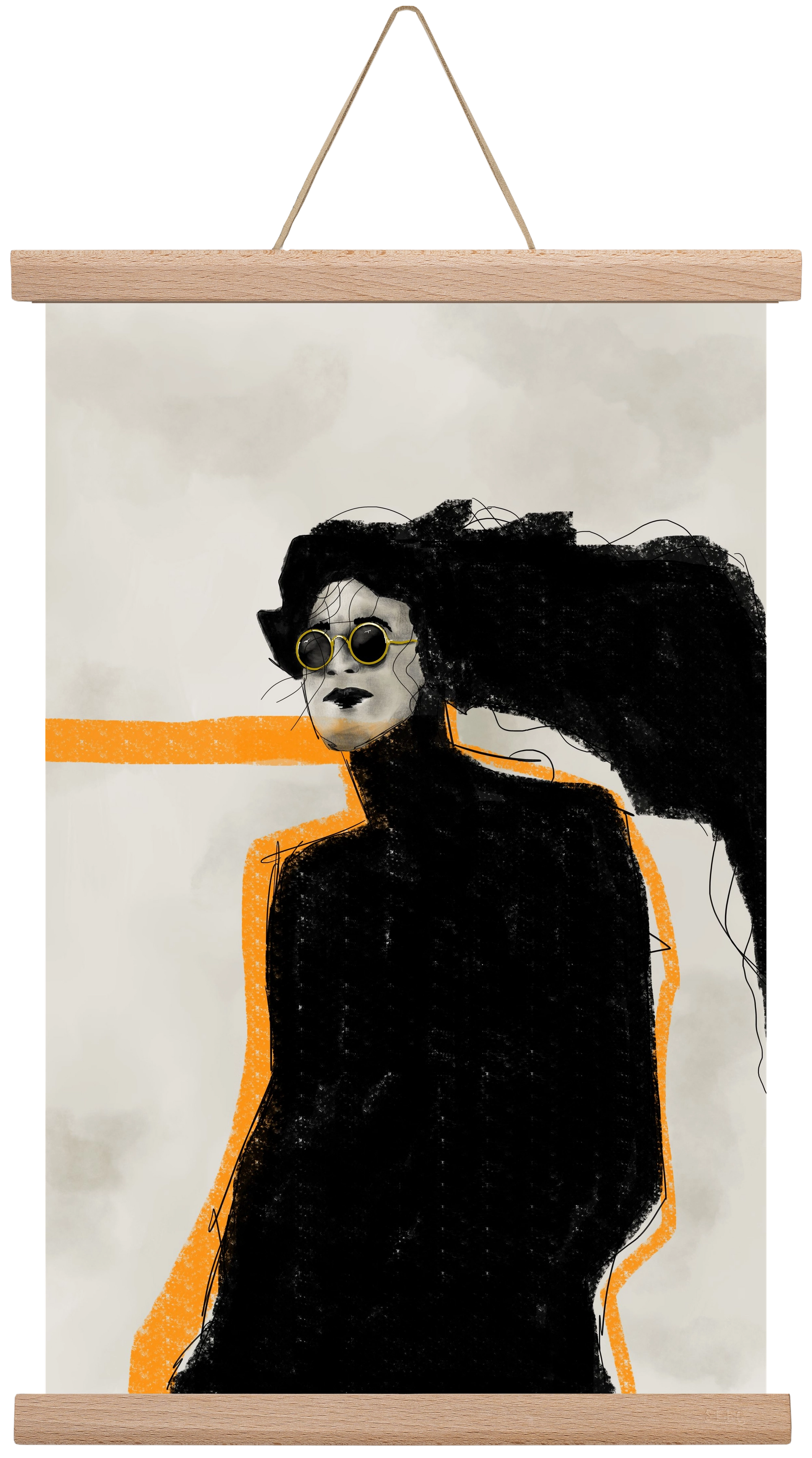 Shadows in Motion, 30x45 cm (30x45 cm), Tölgy akasztó