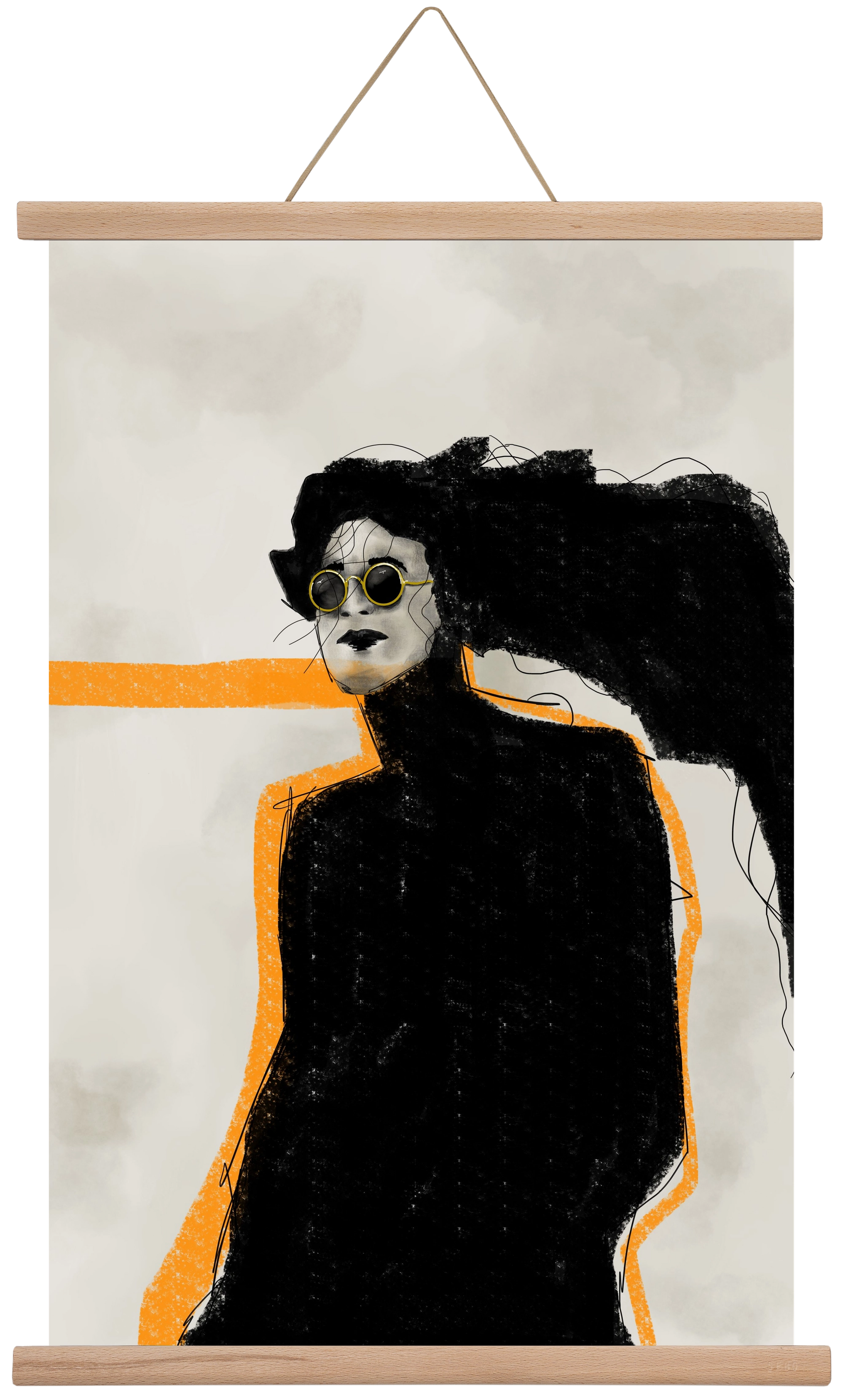 Shadows in Motion, 40x60 cm (40x60 cm), Tölgy akasztó